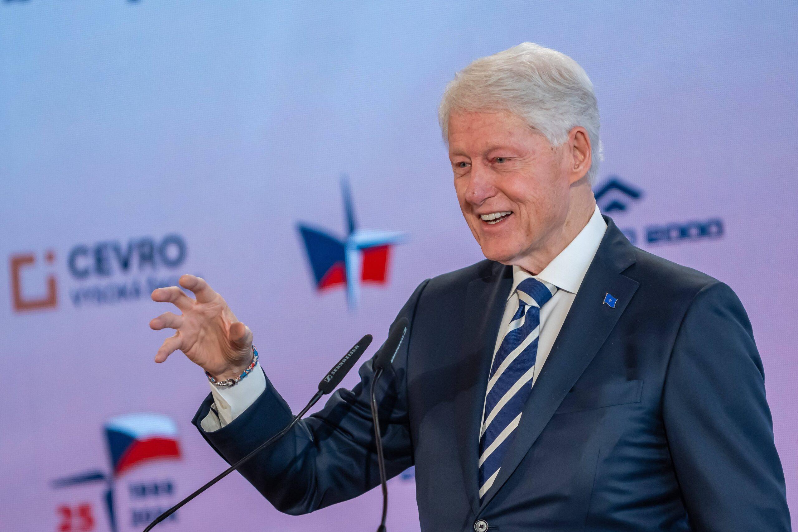 Bill Clinton's visit in Prague, Czech Republic - 13 Mar 2024