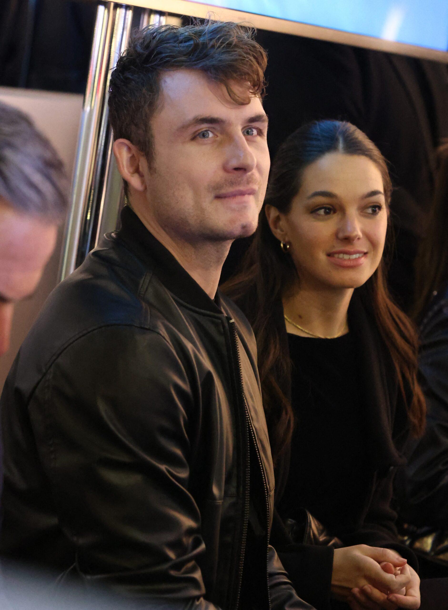 James Kennedy and girlfriend Ally Lewber seen attending the Giorgio Armani and Fiat collaboration for the reveal and debut of custom car