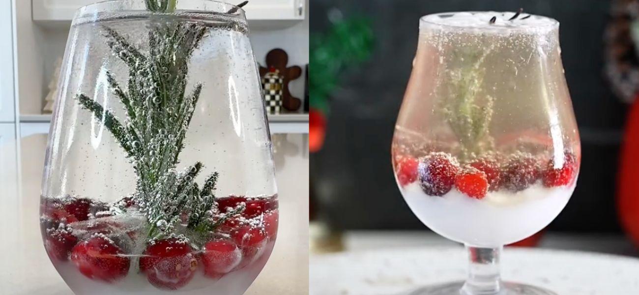 Snow globe cocktails