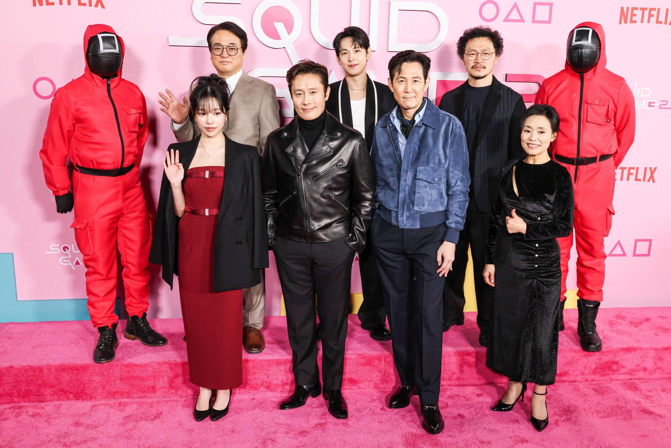 Squid Game cast at Los Angeles Premiere And Fan Event For Netflix's 'Squid Game' Season 2