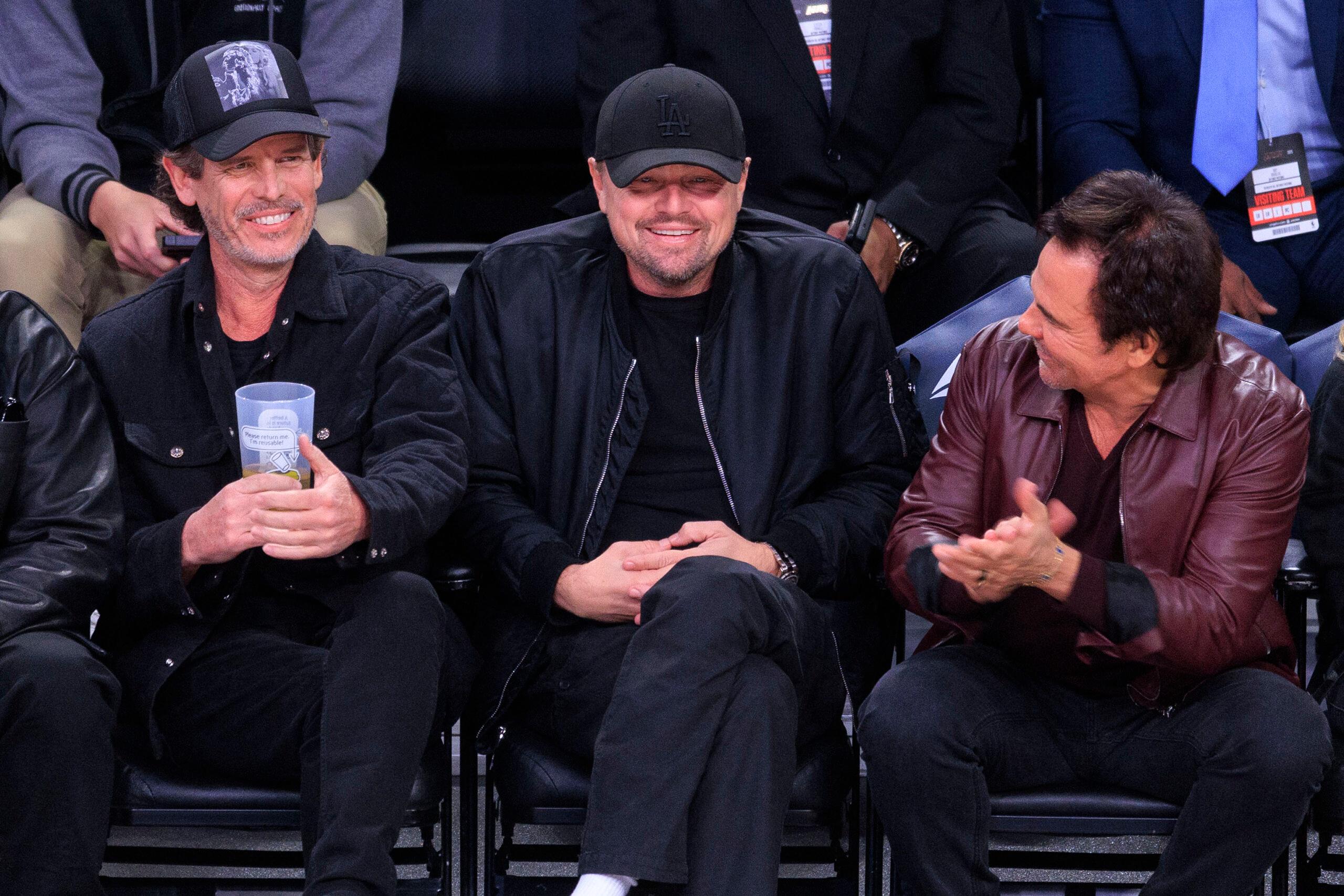 Leonardo DiCaprio at Lakers vs. Pistons