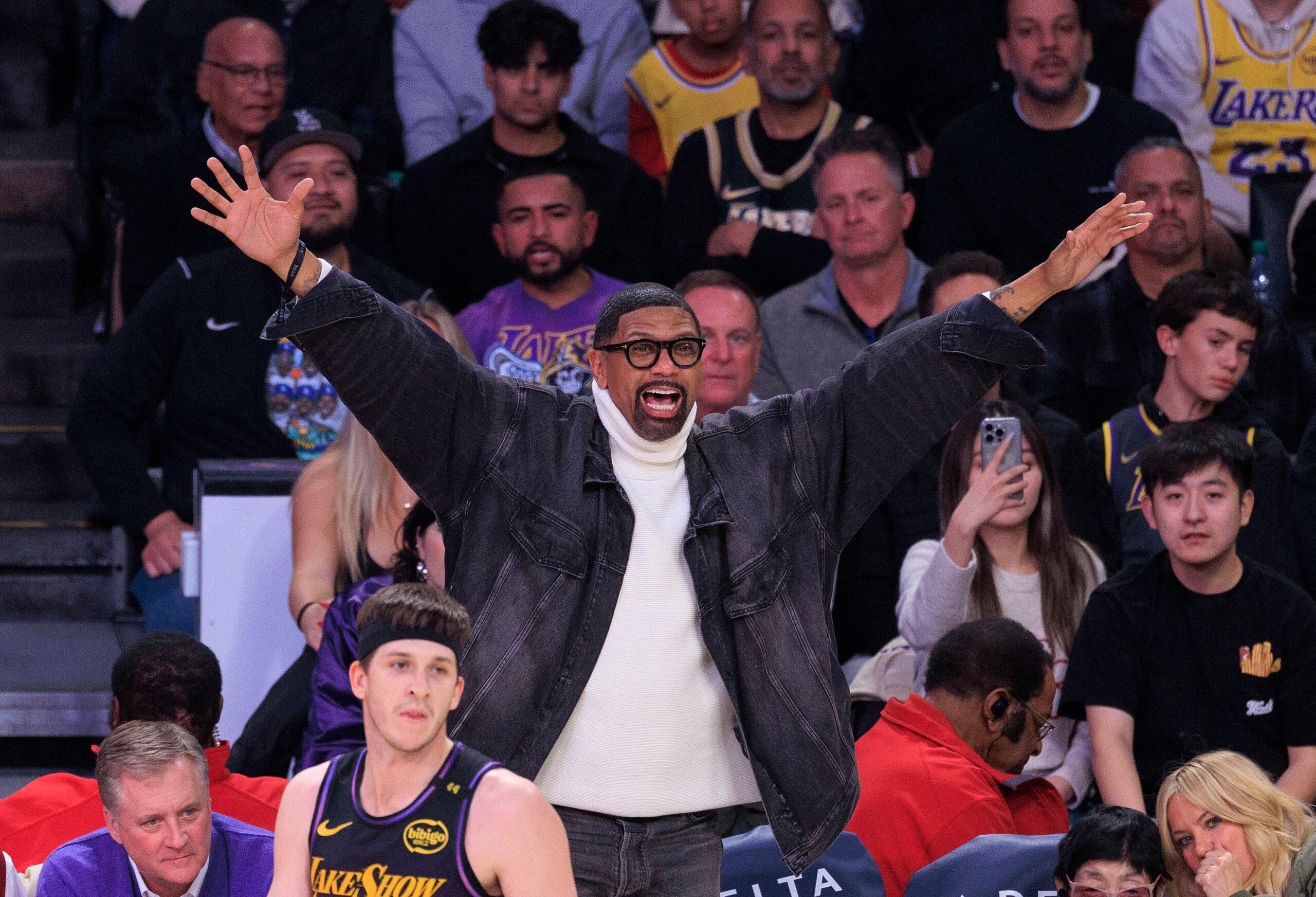 Jalen Rose at at Lakers vs. Pistons