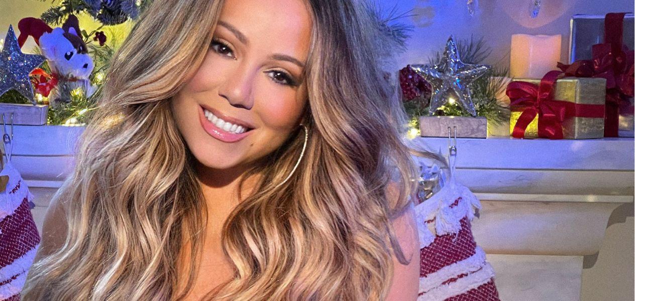 Mariah Carey poses for Christmas.