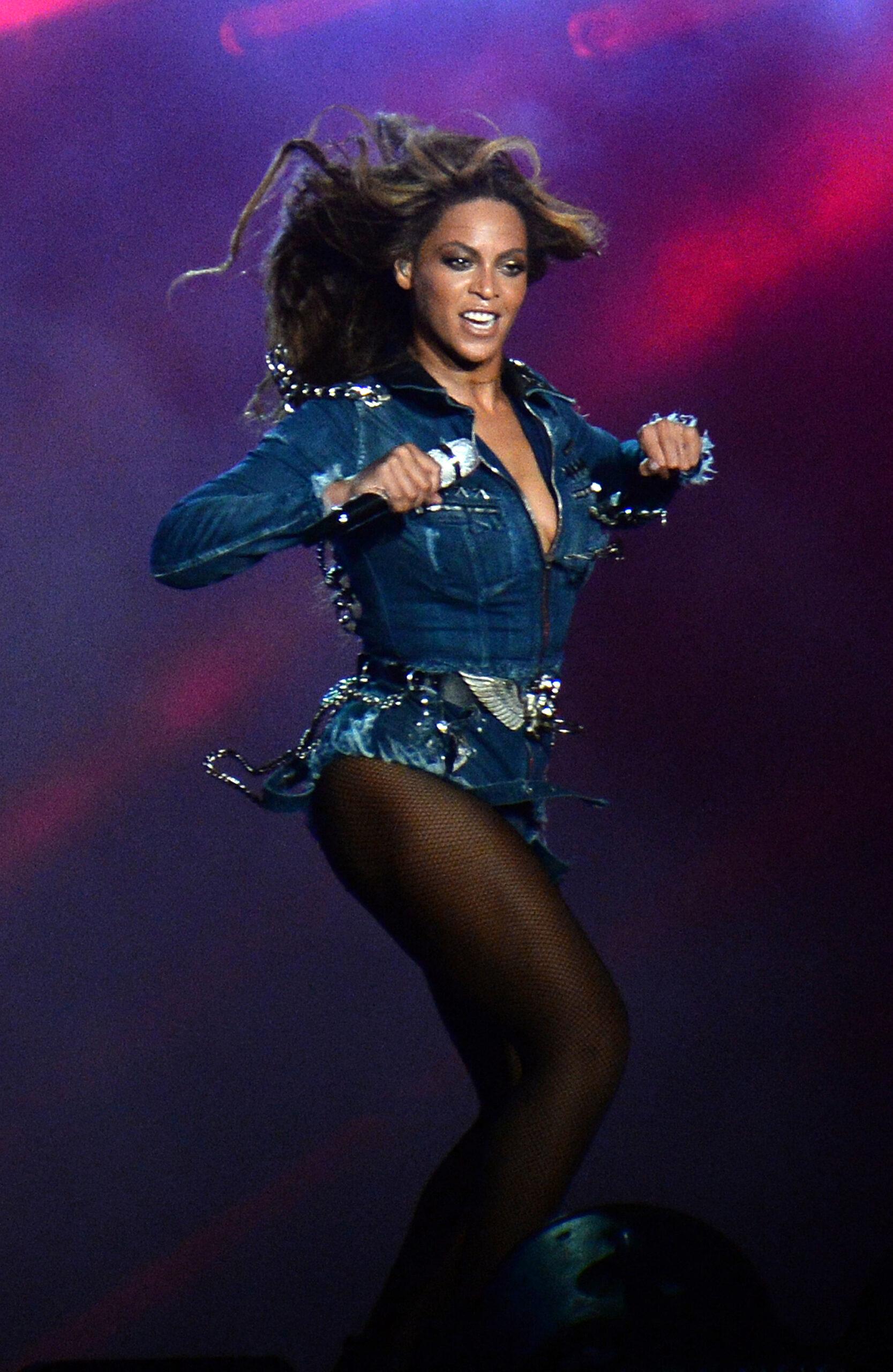 Beyonce on the stage for opening night of "On The Run" tour