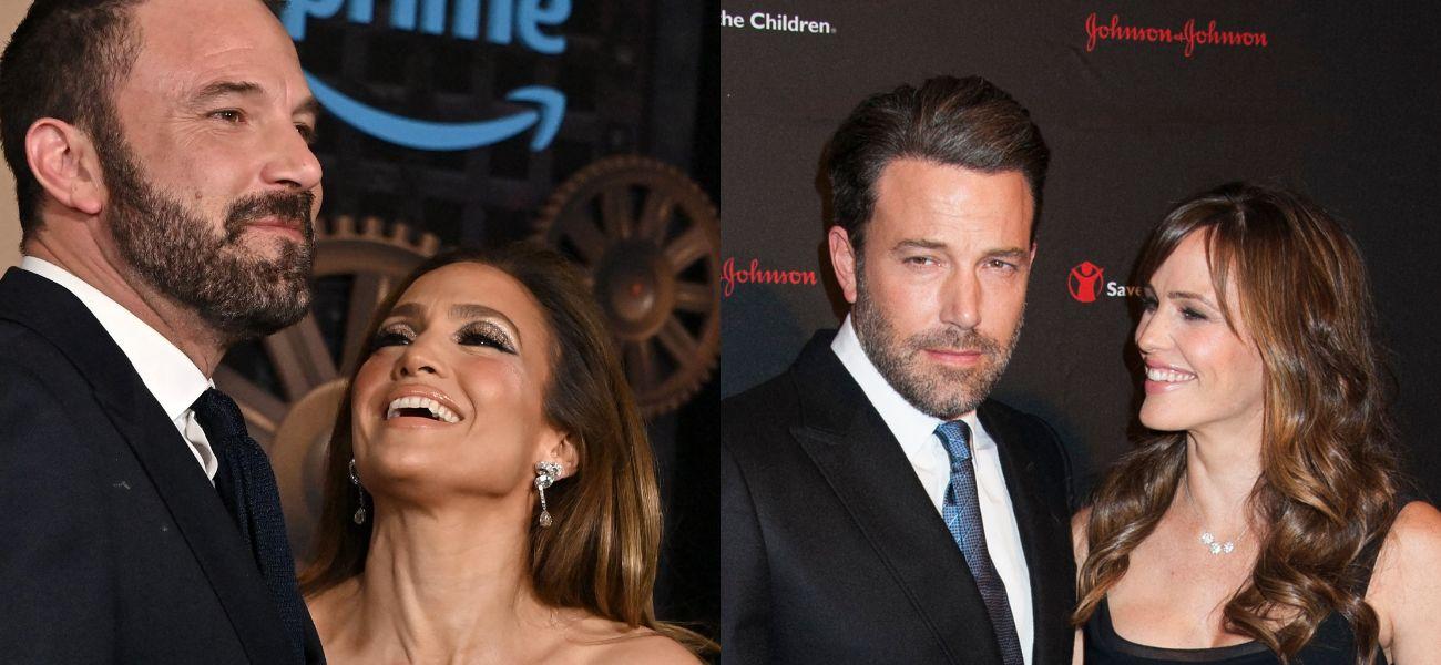 Ben Affleck and Jennifer Lopez (left) Ben Affleck and Jennifer Gardner (right)