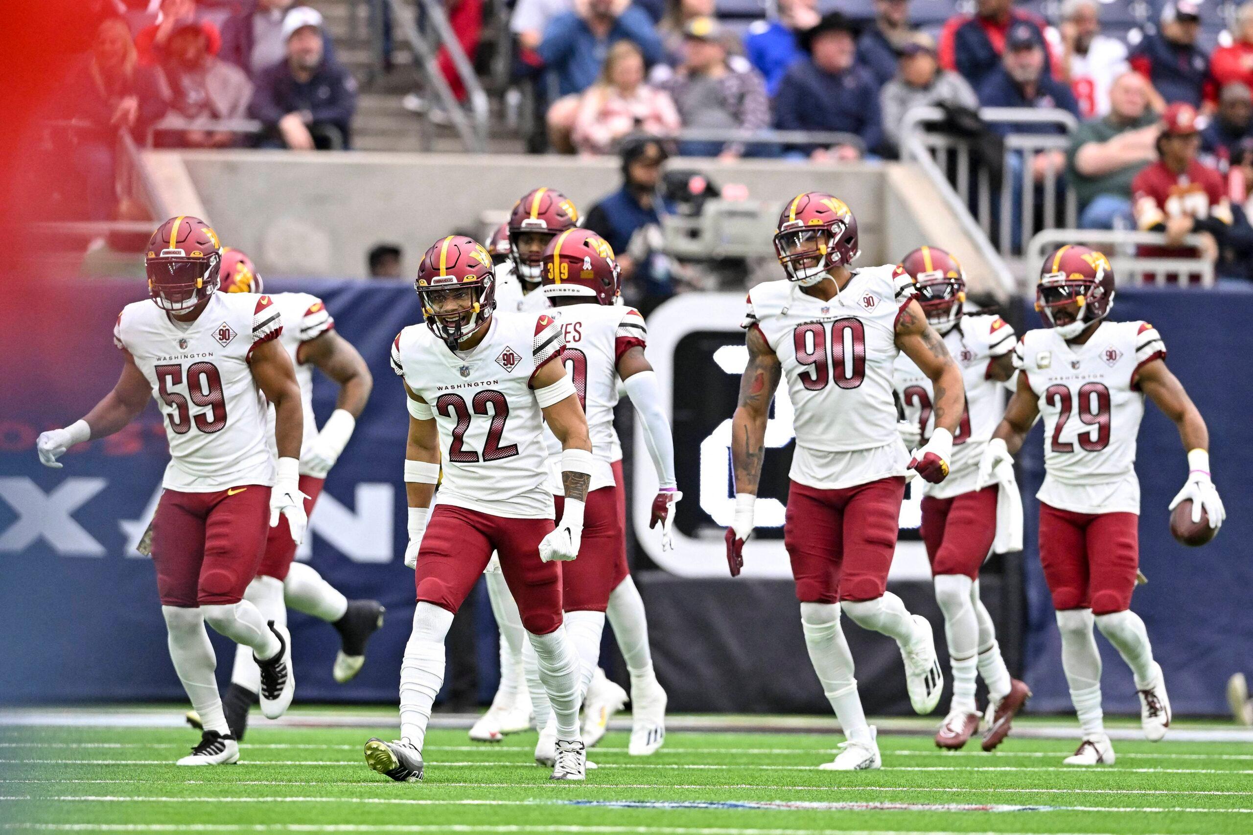 Washington Commanders team on NFL field