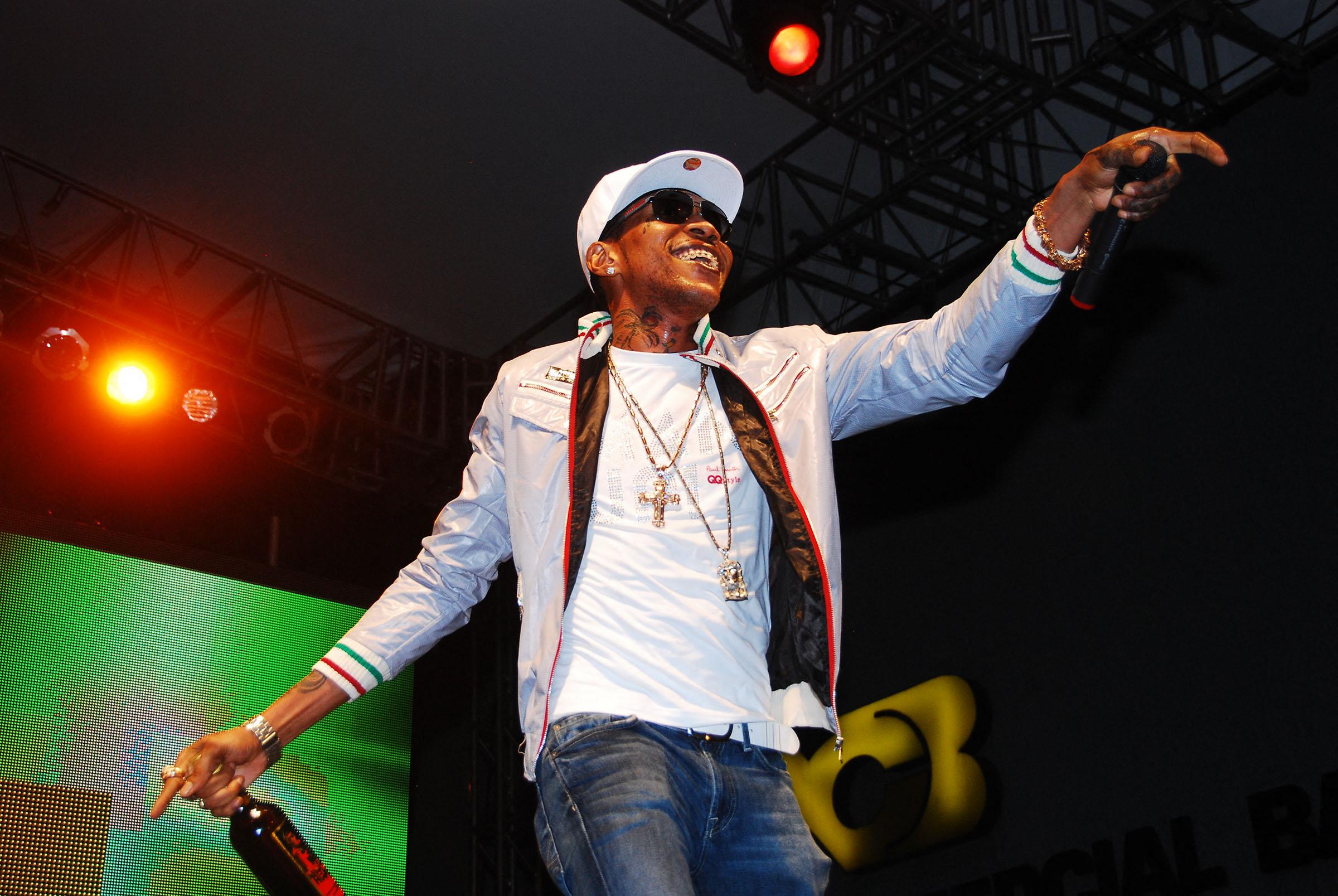 Jamaican danchall star Vybz Kartel performs