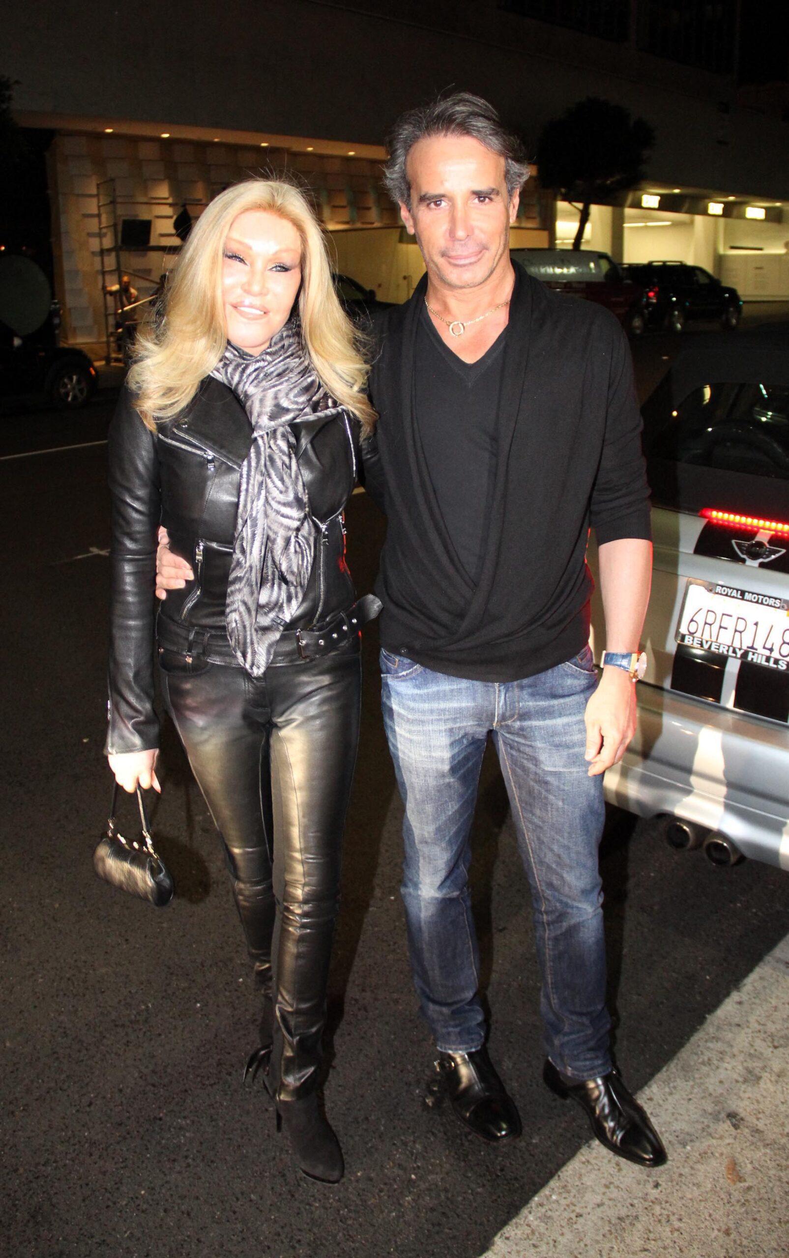 Jocelyn Wildenstein and Lloyd Klein pose