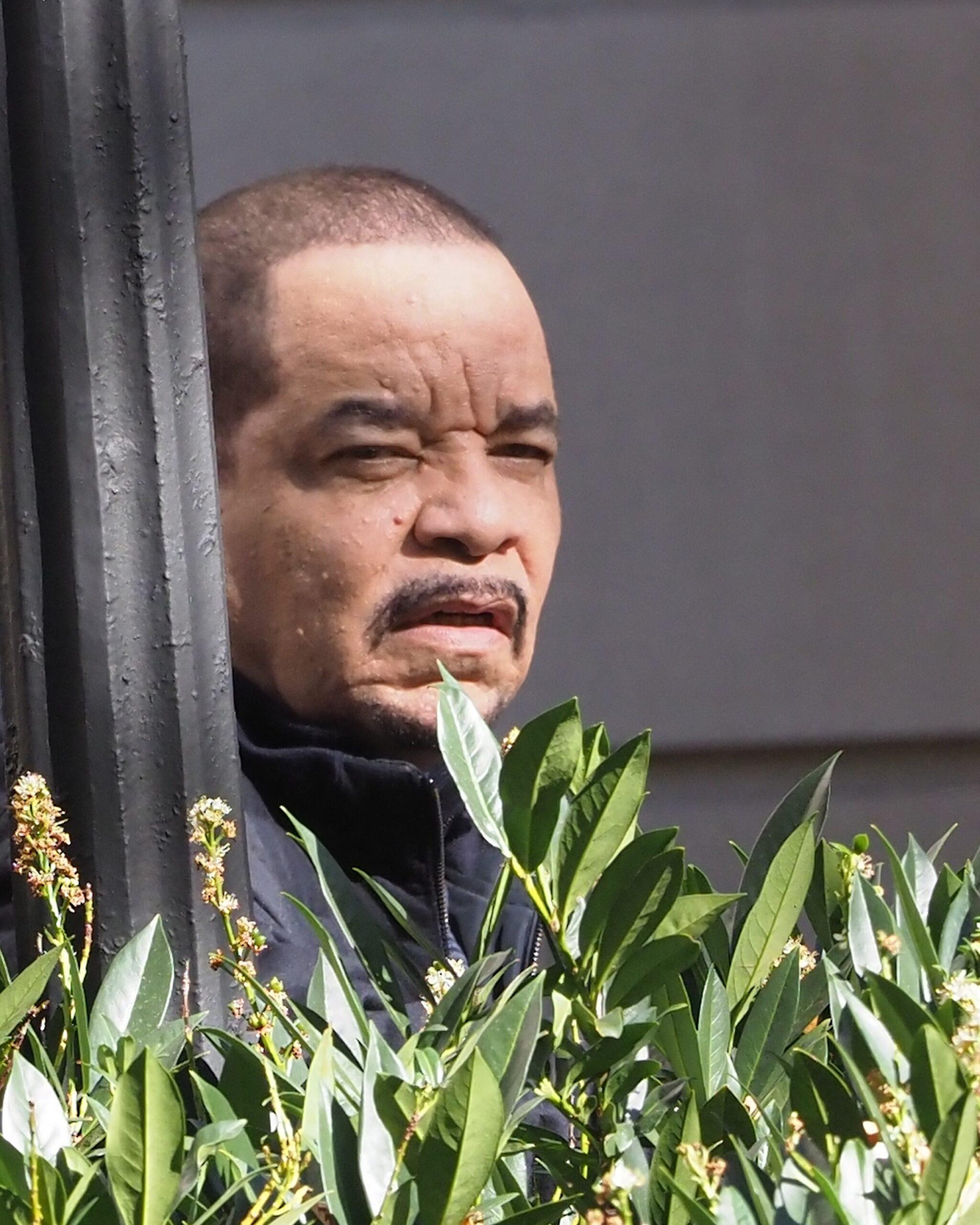 Ice T on the set of Law and Order: Special Victims Unit