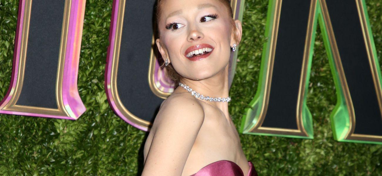 Ariana Grande poses at 'Wicked' NYC premiere.