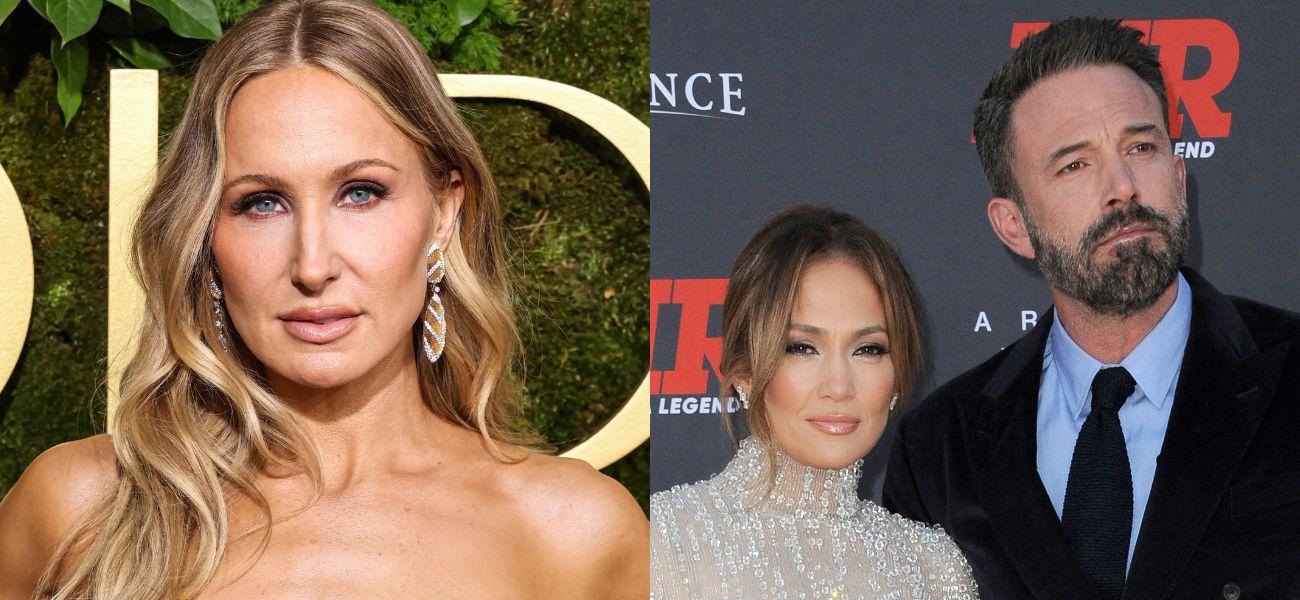 Nikki Glaser (left) J Lo and Ben Affleck (right)