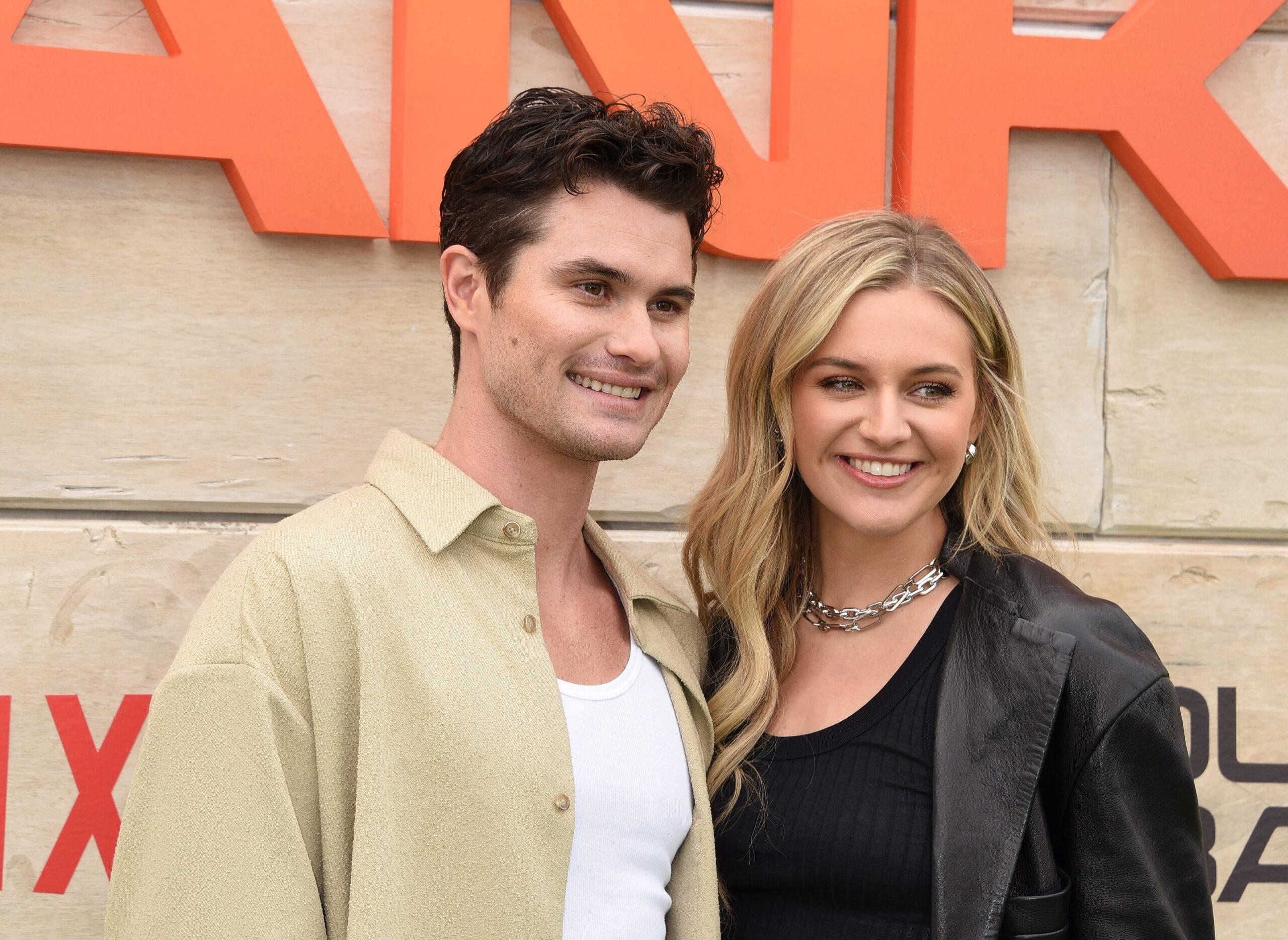 Kelsea Ballerini and Chase Stokes attend Poguelandia: An Outer Banks Season 4 Experience Red Carpet