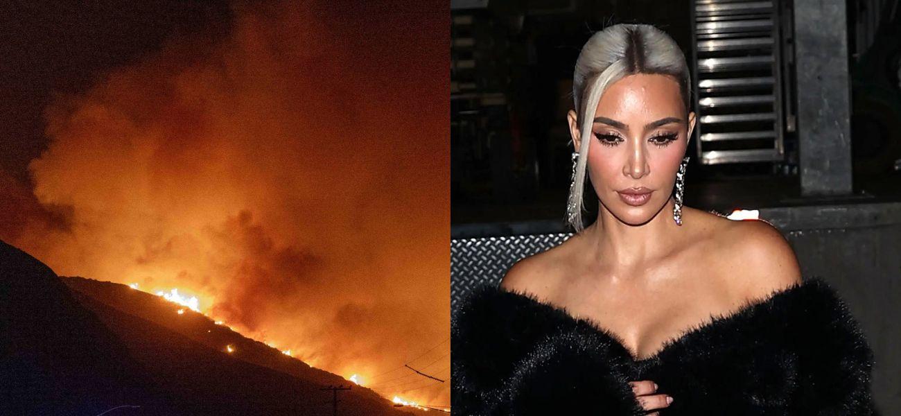 Pacific Palisades fire, Kim Kardashian photo collage