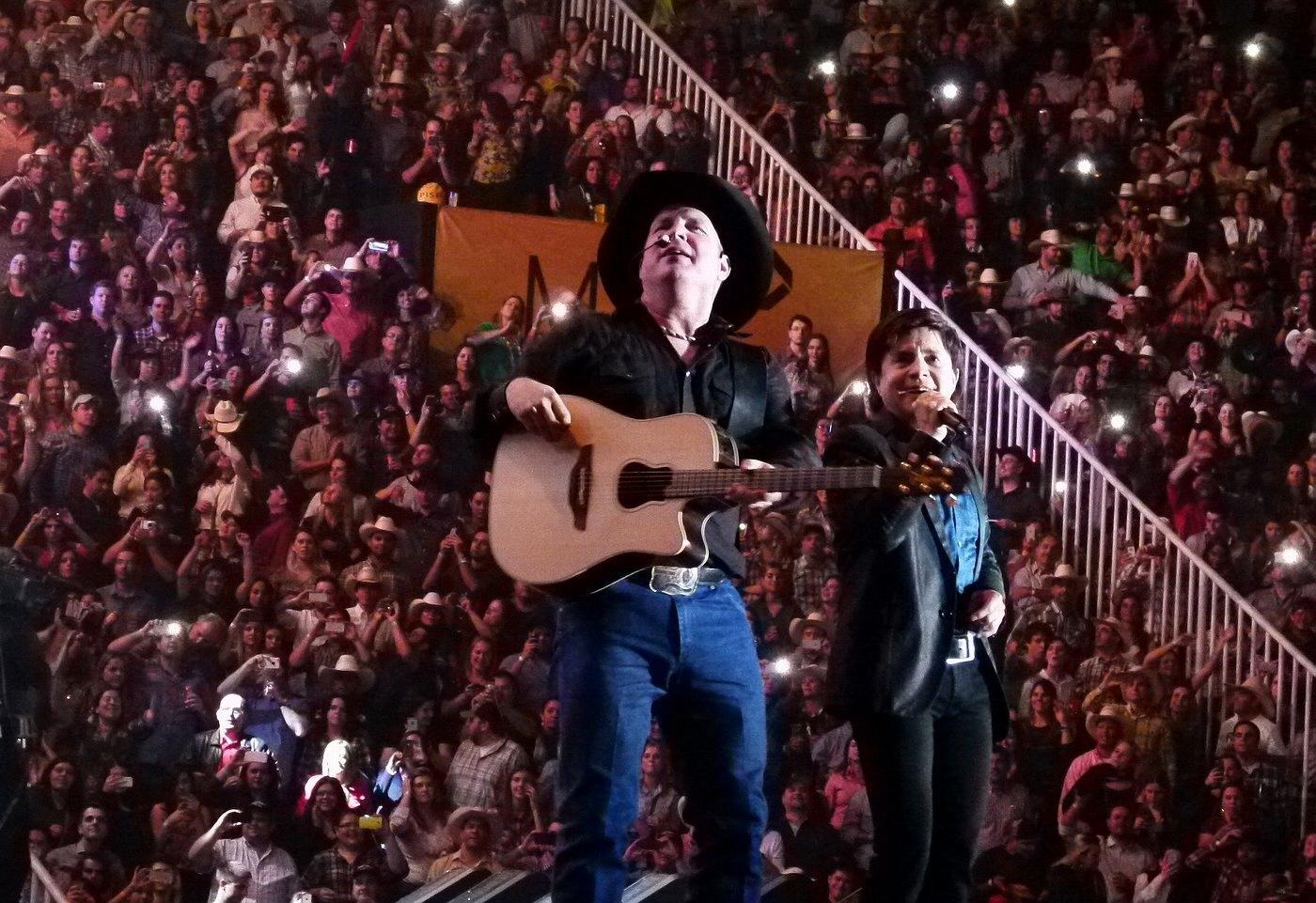 American country singer Garth Brooks performing