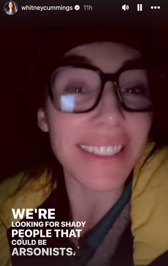 Whitney Cummings' video of her going arsonist hunting