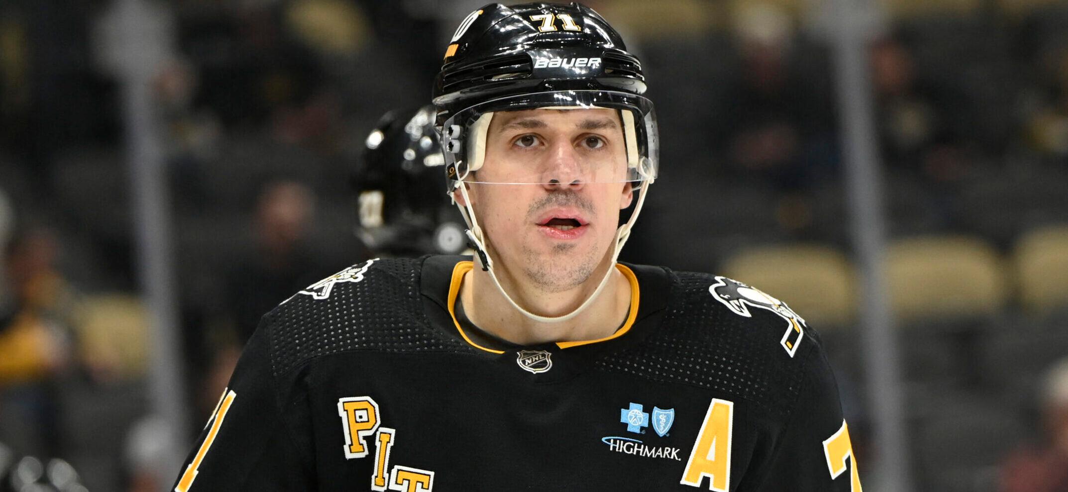 Pens Evgeni Malkin During First Period of 6-0 Lost to Capitals