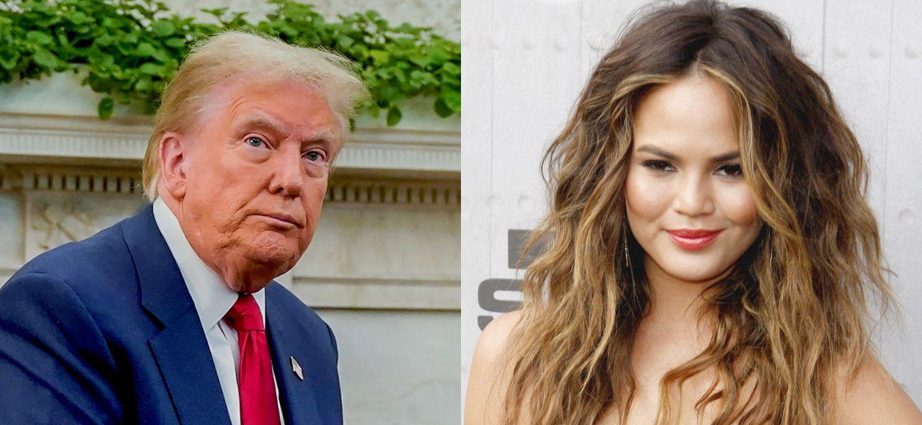 Donald Trump (left) Chrissy Teigen (right)