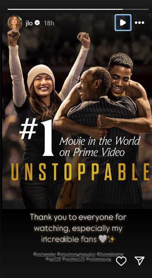 Jennifer Lopez's film "Unstoppable"