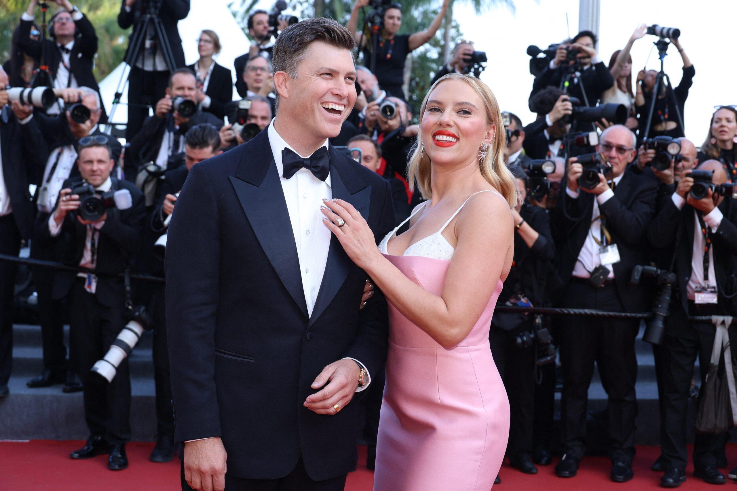 Scarlett Johansson and Colin Jost at "Asteroid City" Red Carpet - The 76th Annual Cannes Film Festival