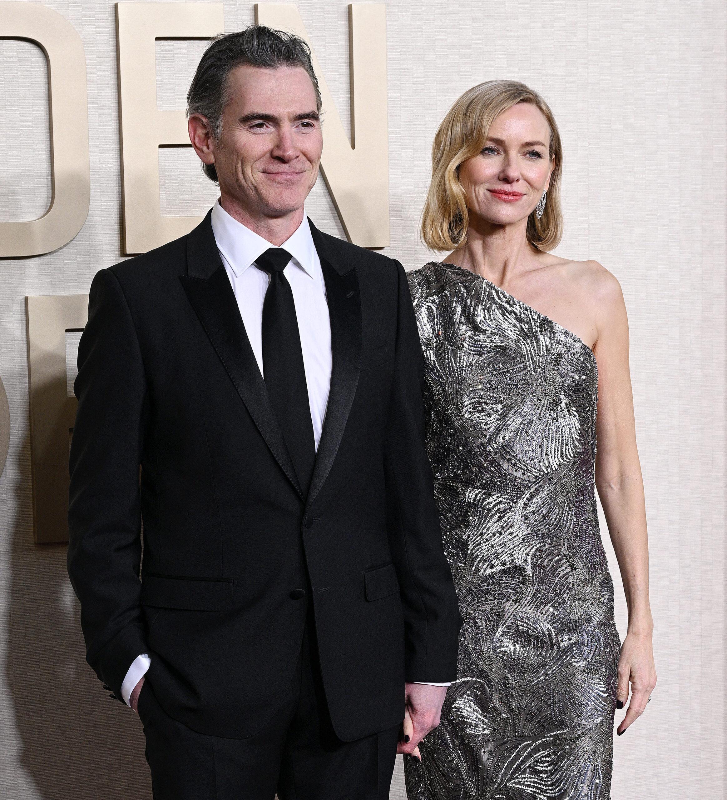 Billy Cudrup and Naomi Watts at 81st Annual Golden Globe Awards