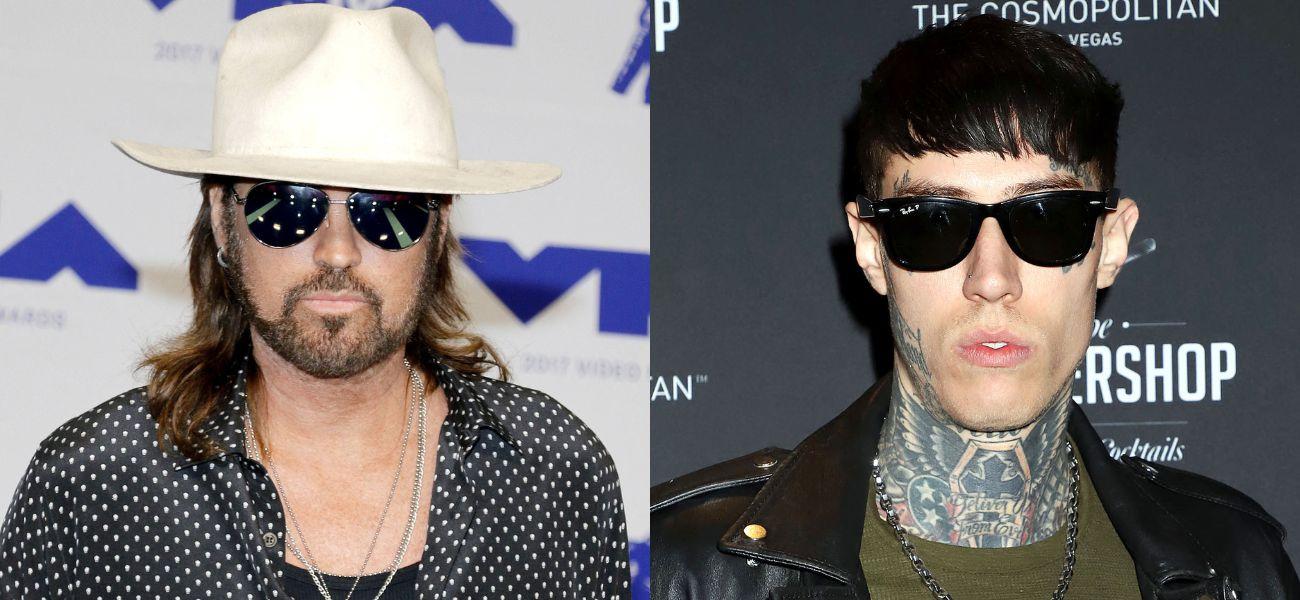 Billy Ray Cyrus (left) Trace Cyrus (right)