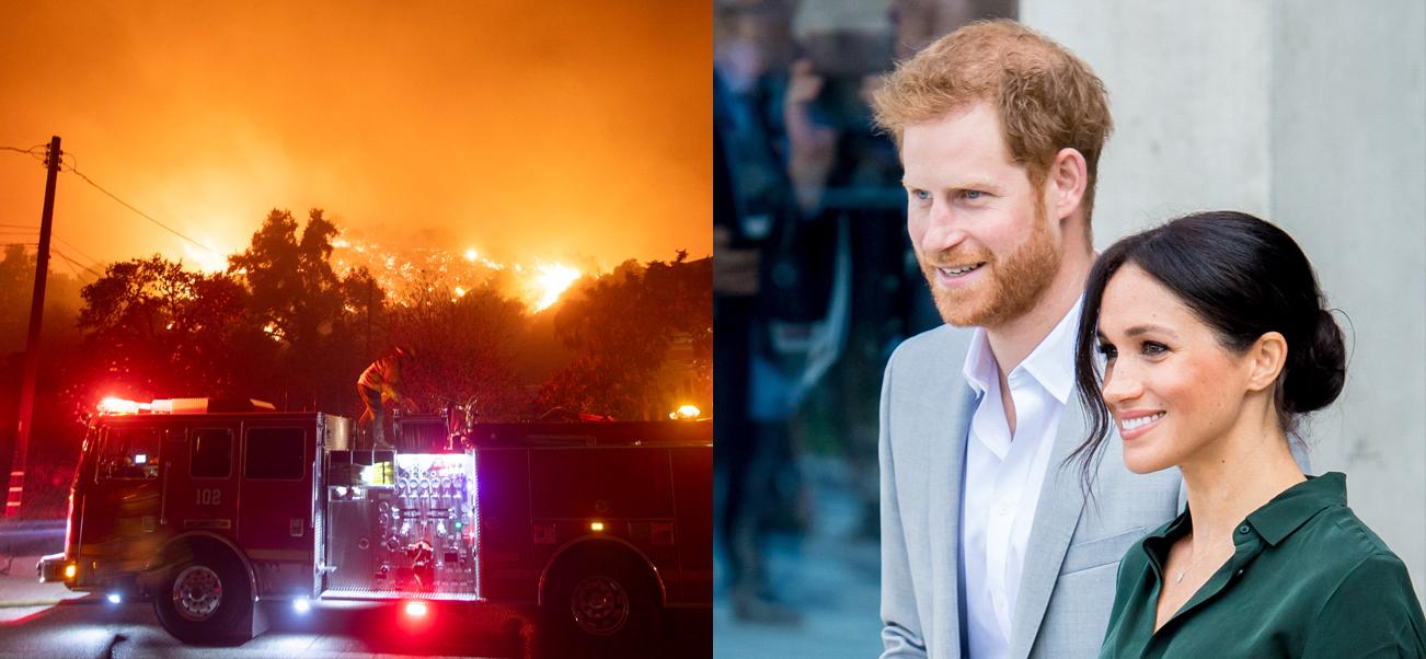 Meghan Markle & Prince Harry Praised For Driving ‘Two Hours Towards The Fire To Help’ Amid The Inferno