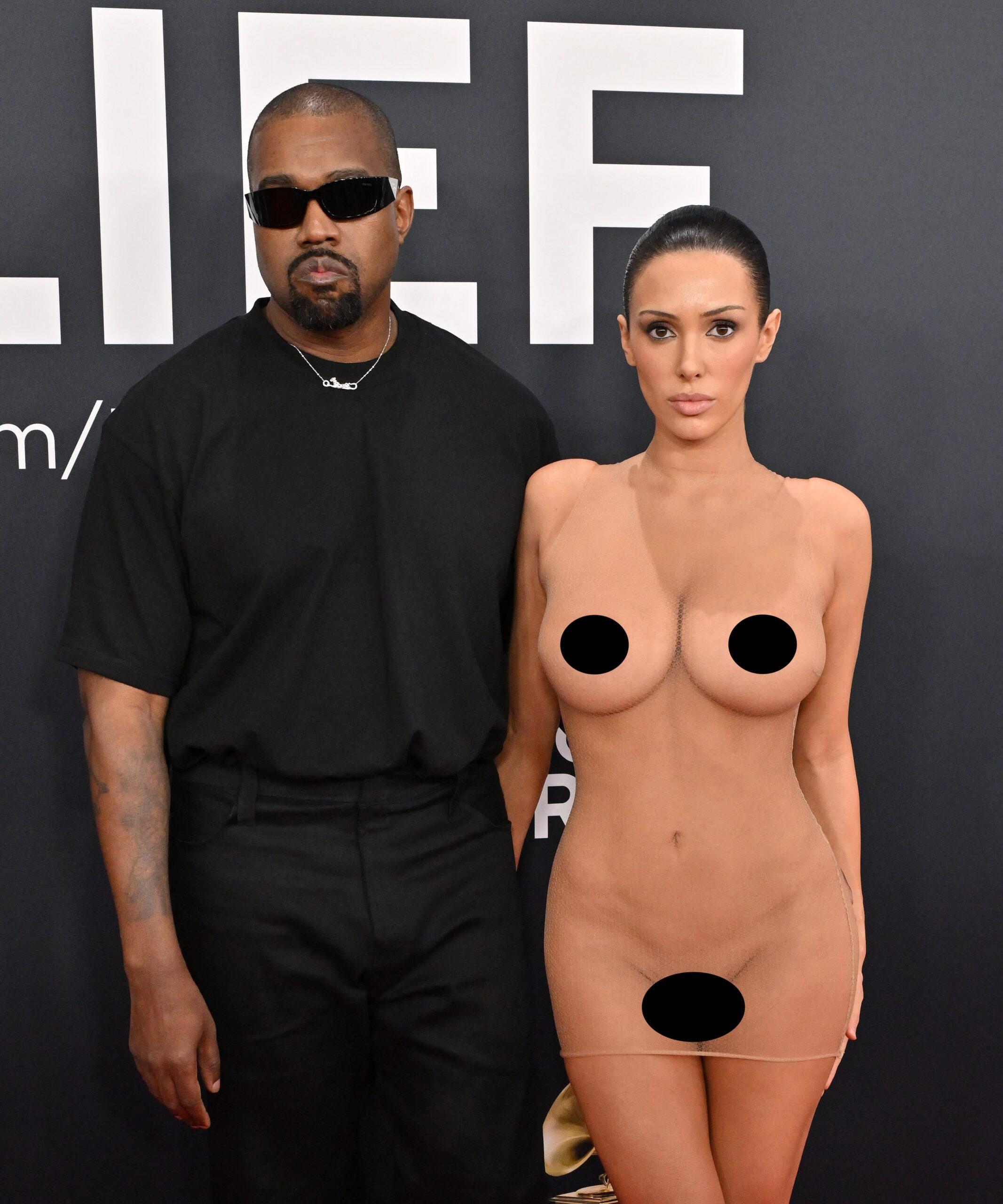 Kanye West and wife Bianca Censori on the 67th Annual Grammy Awards red carpet