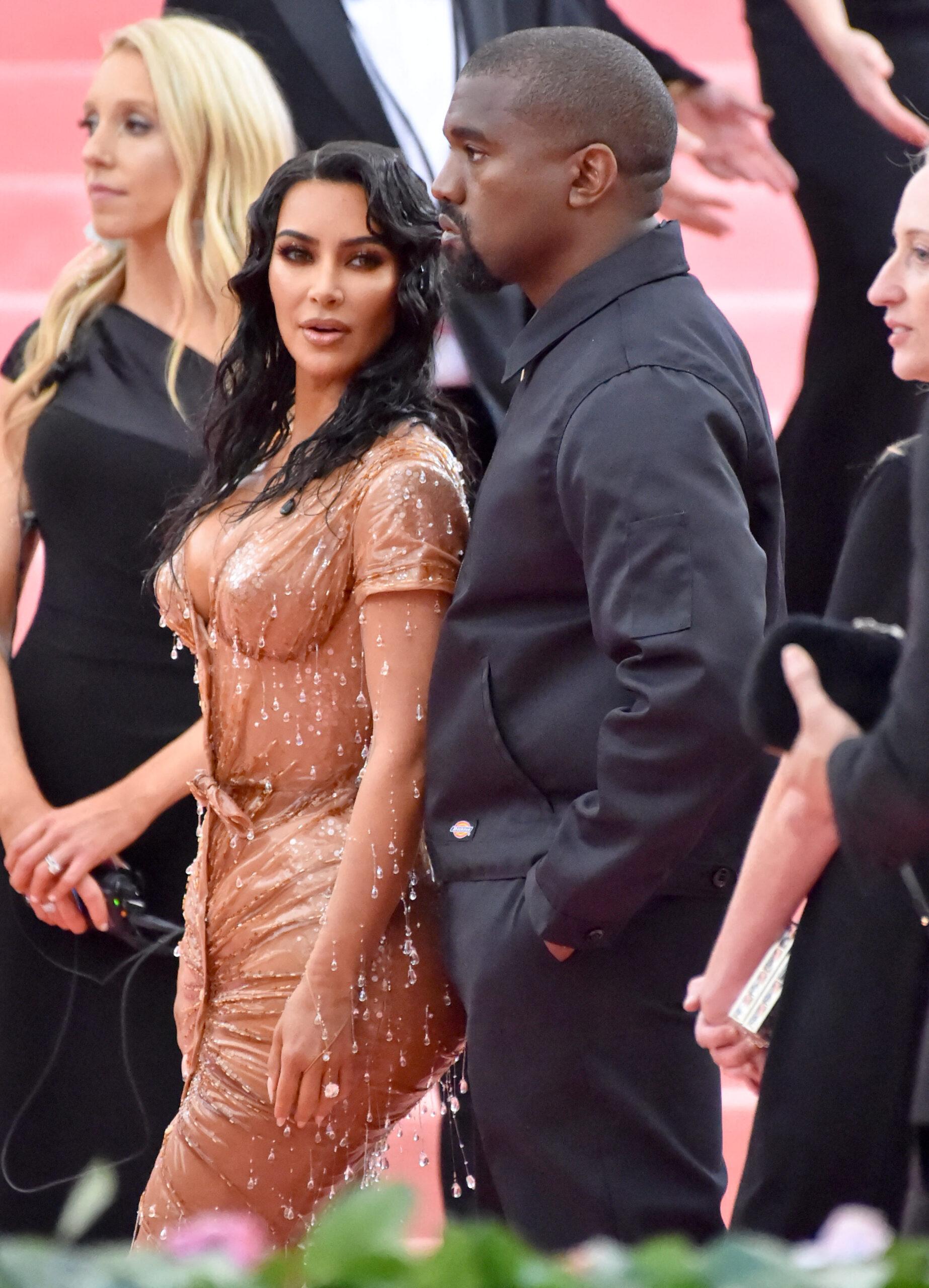 Kim Kardashian and Kanye West at The 2019 Met Gala Celebrating Camp: Notes on Fashion