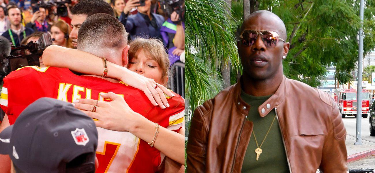 Travis Kelce and Taylor Swift, Terrell Owens photo collage