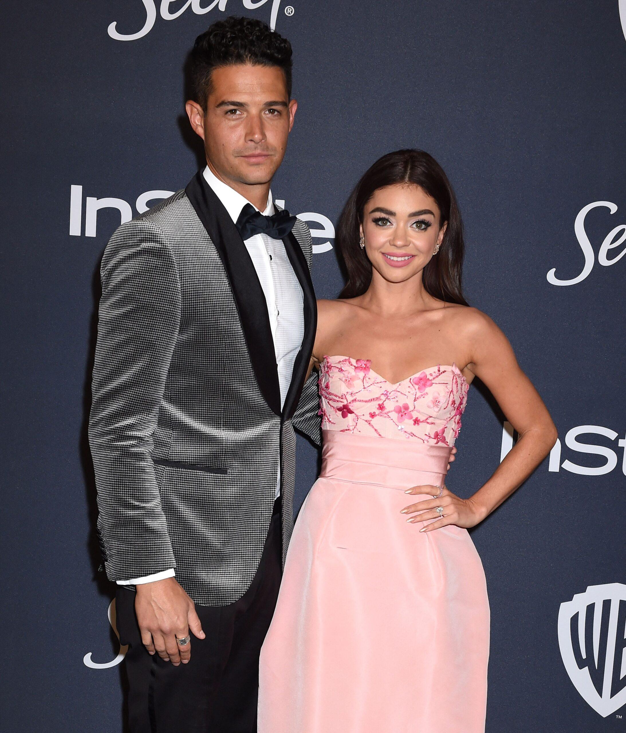 Wells Adams and Sarah Hyland at the Instyle and Warner Bros Golden Globes After Party 