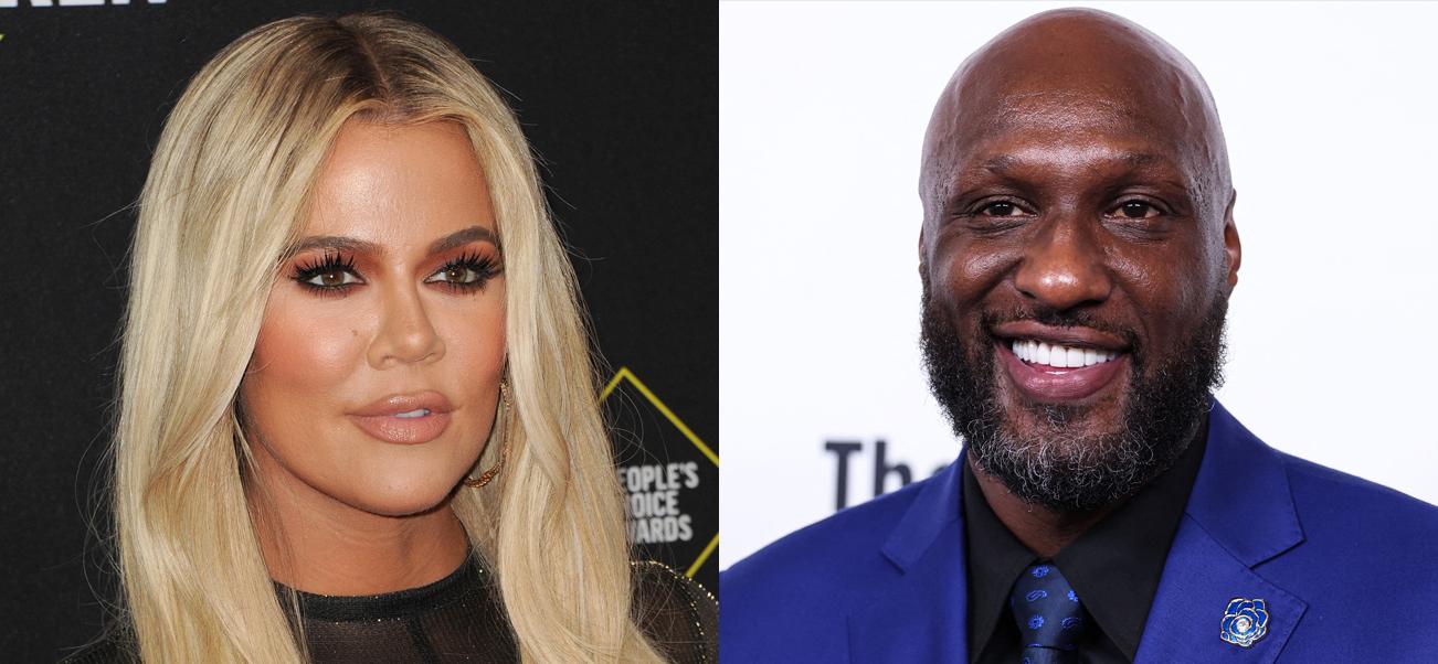 A photo collage of Khloé Kardashian and Lamar Odom