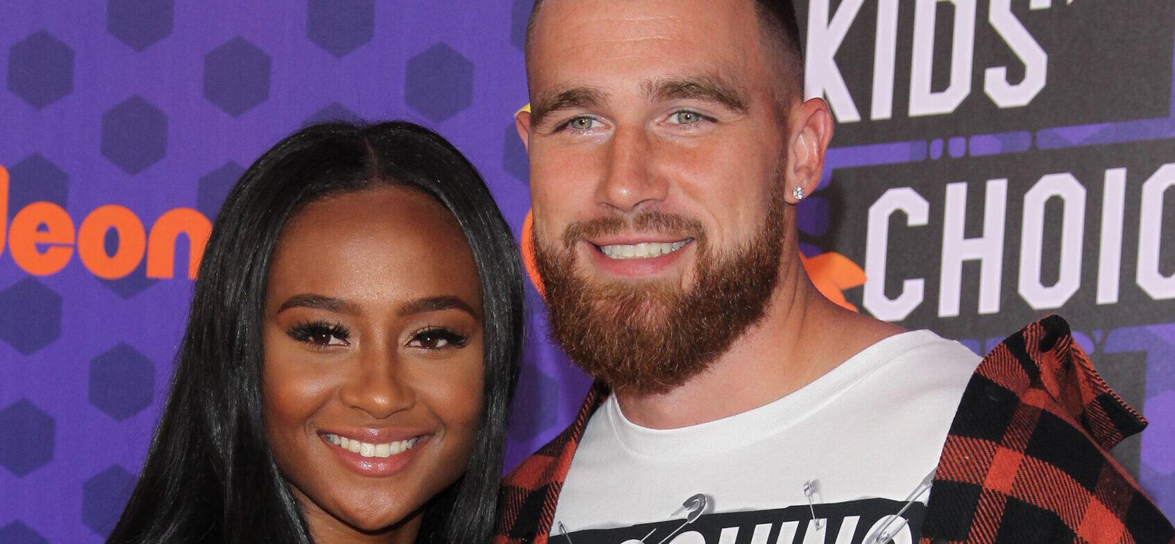 Travis Kelce and Kayla Nicole at 2018 Kids' Choice Sports Awards - Los Angeles