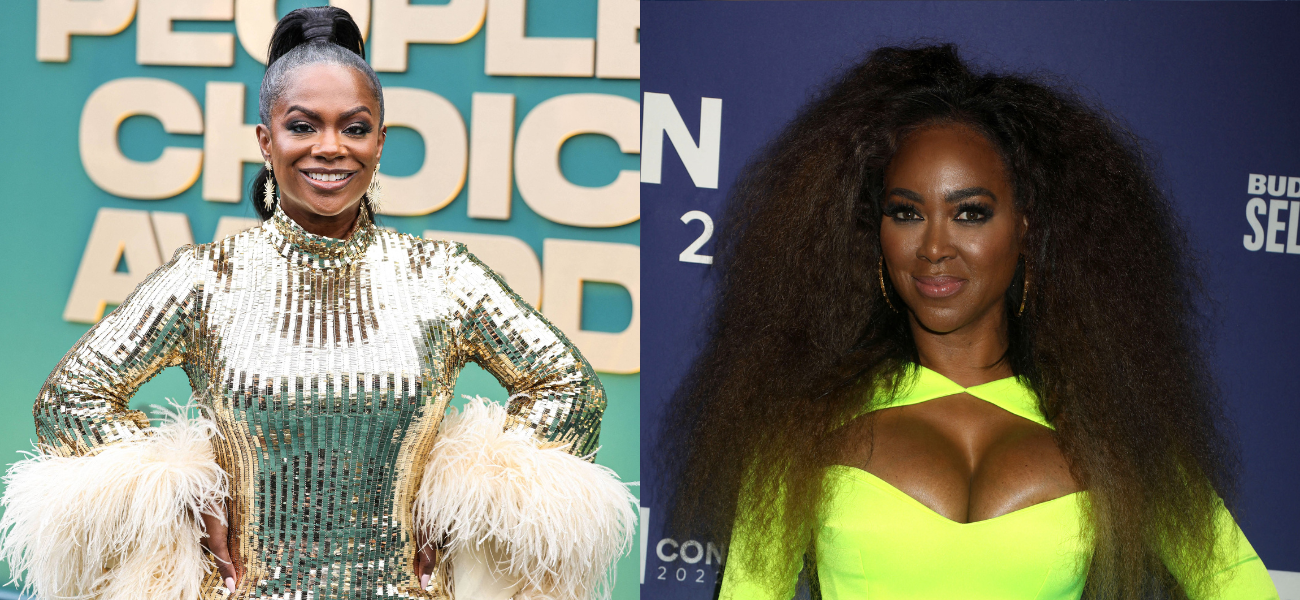 Side by side of Kenya Moore and Kandi Burruss from 