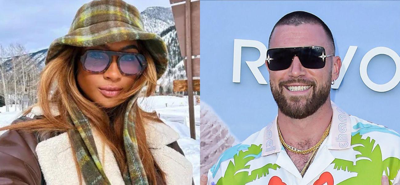 Kayla Nicole (left) Travis Kelce (right)