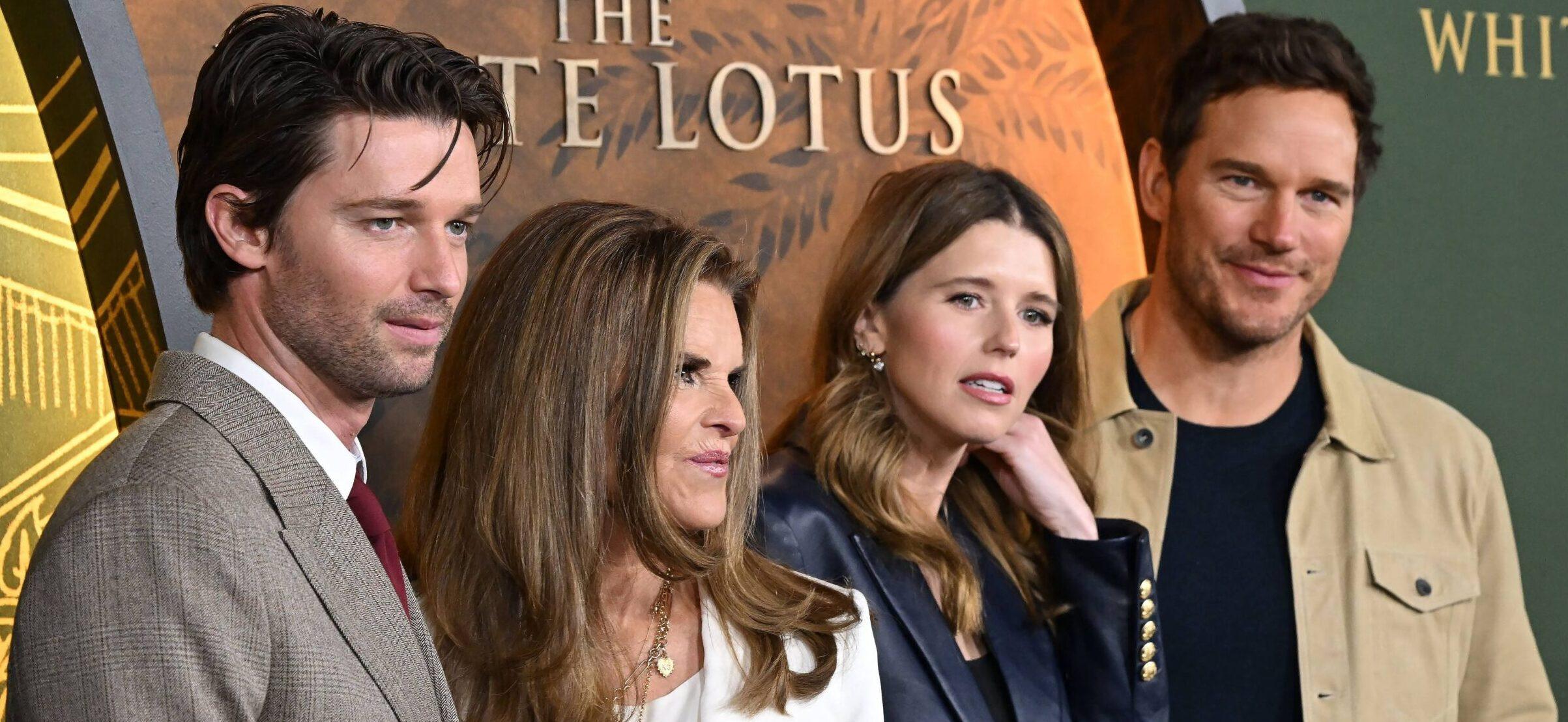 Patrick Schwarzenegger and family at the White Lotus Season 3 Premiere