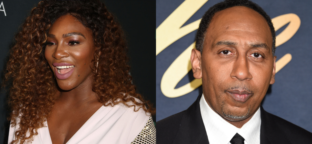 Side by side of Stephen A Smith and Serena Williams.