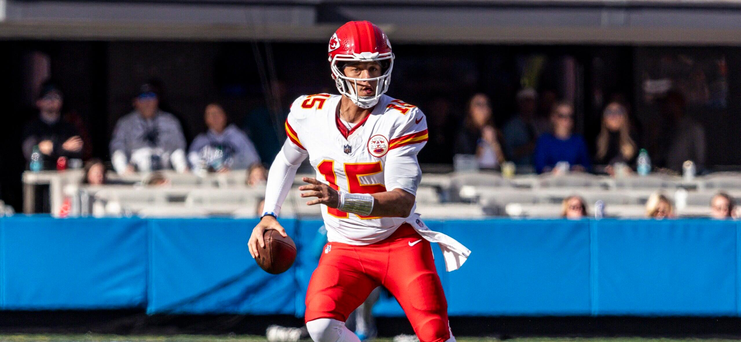 Patrick Mahomes on the NFL field