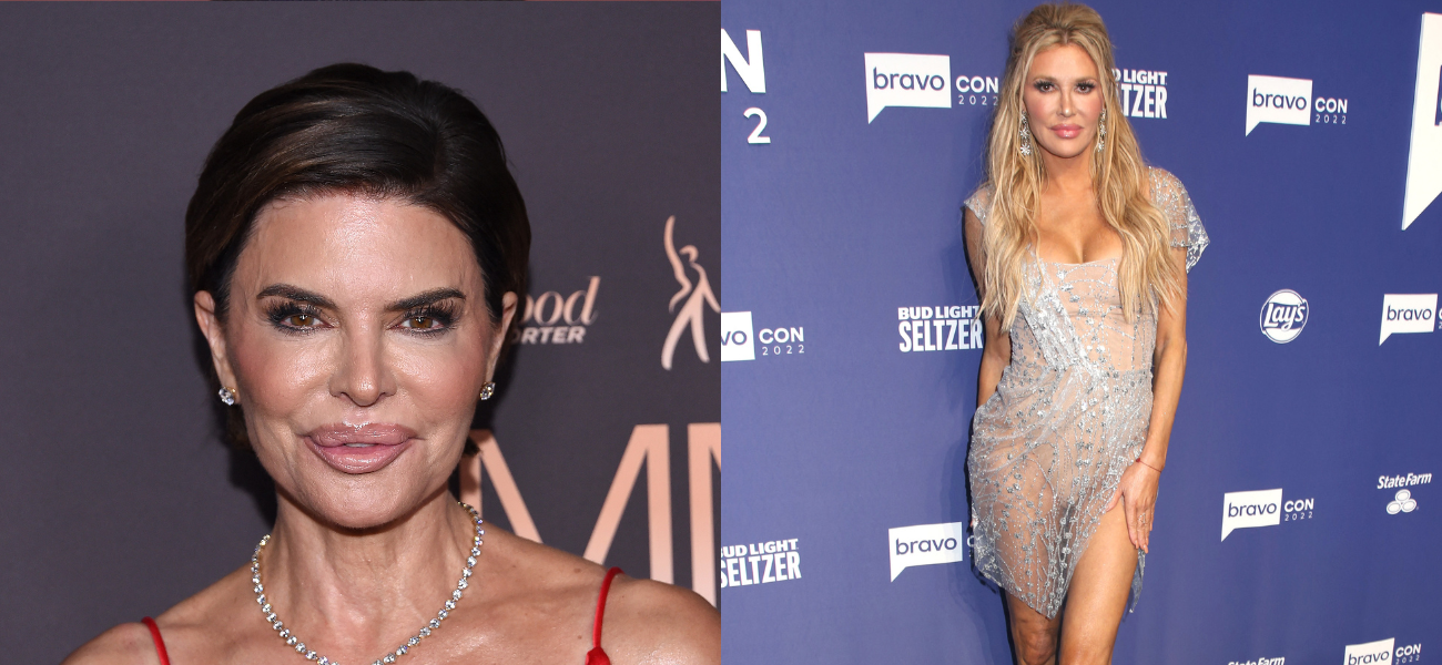 Lisa Rinna and Brandi Glanville posing on the red carpet.