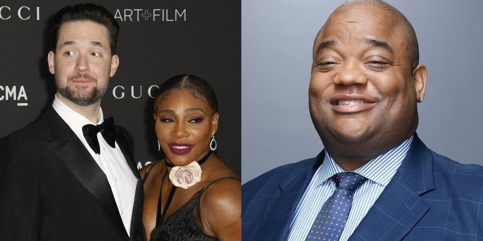 Alexis Ohanian and Serena Williams (left) Jason Whitlock (right)