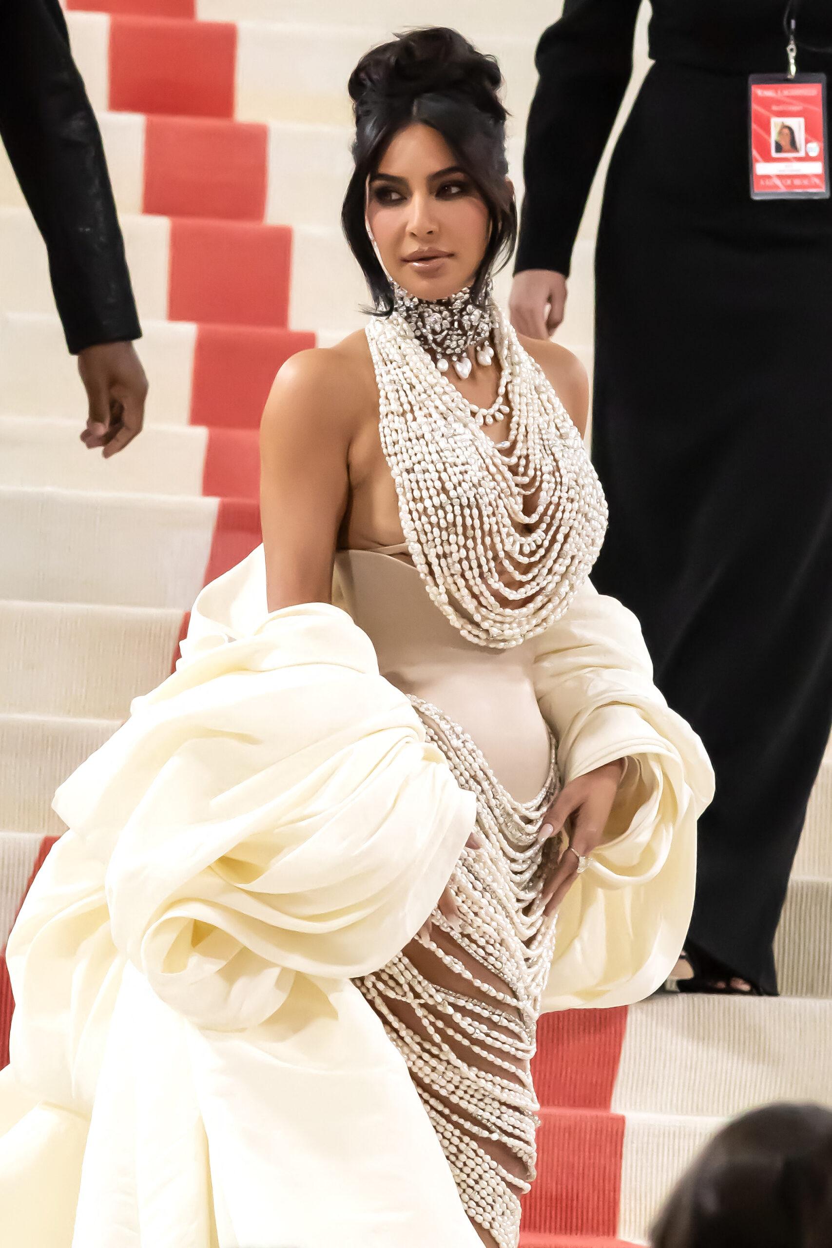 Kim Kardashian at 2023 Met Gala Celebrating Karl Lagerfeld: A Line of Beauty