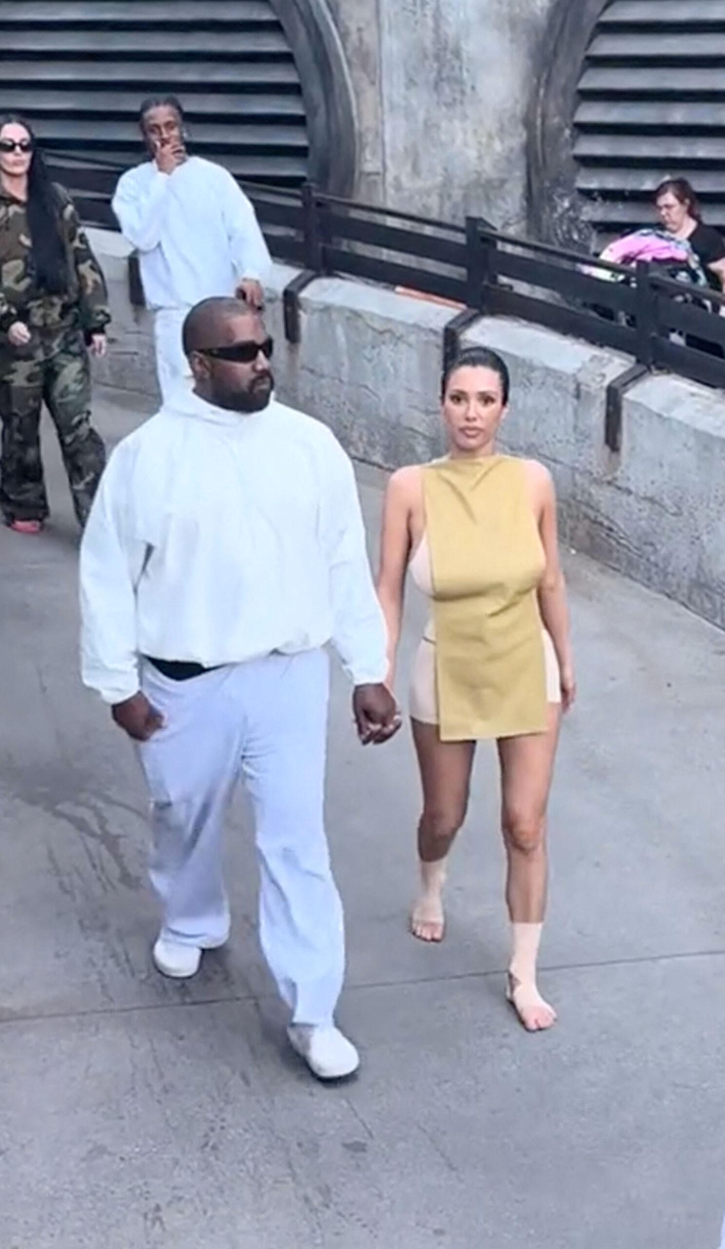 Kanye West and Bianca Censori in Disney