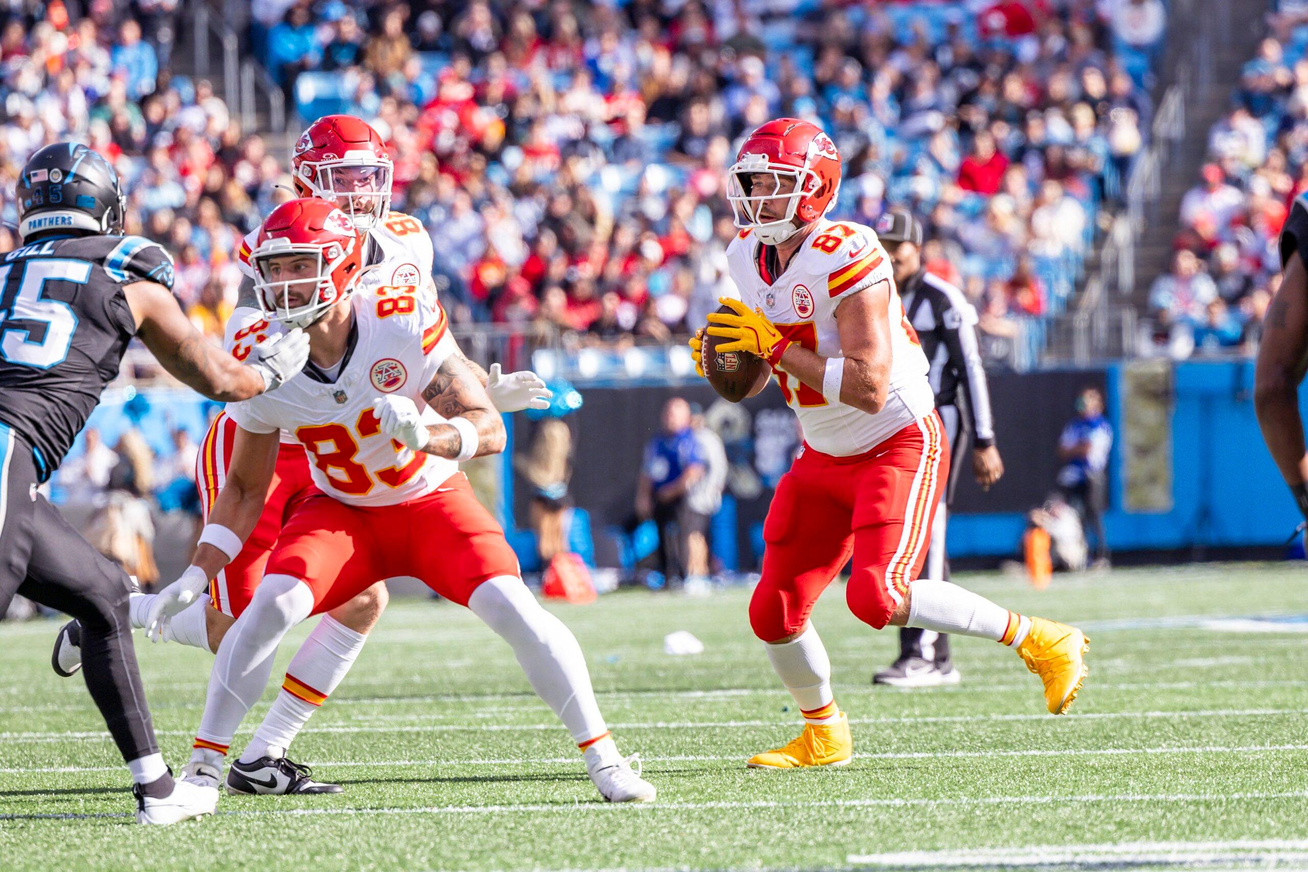 Travis Kelce on the NFL field