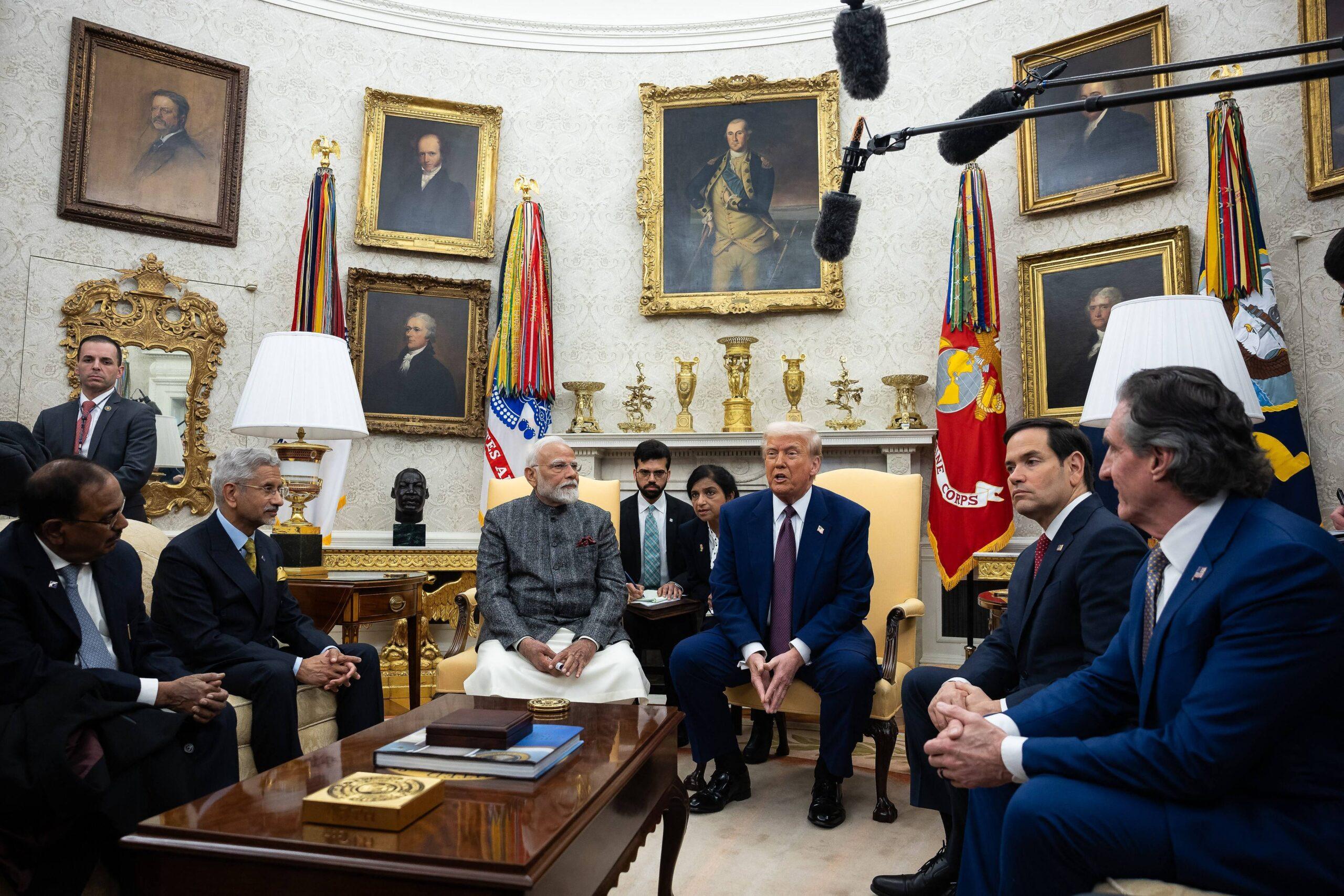 Trump Meets Prime Minister Narendra Modi of India in the Oval Office