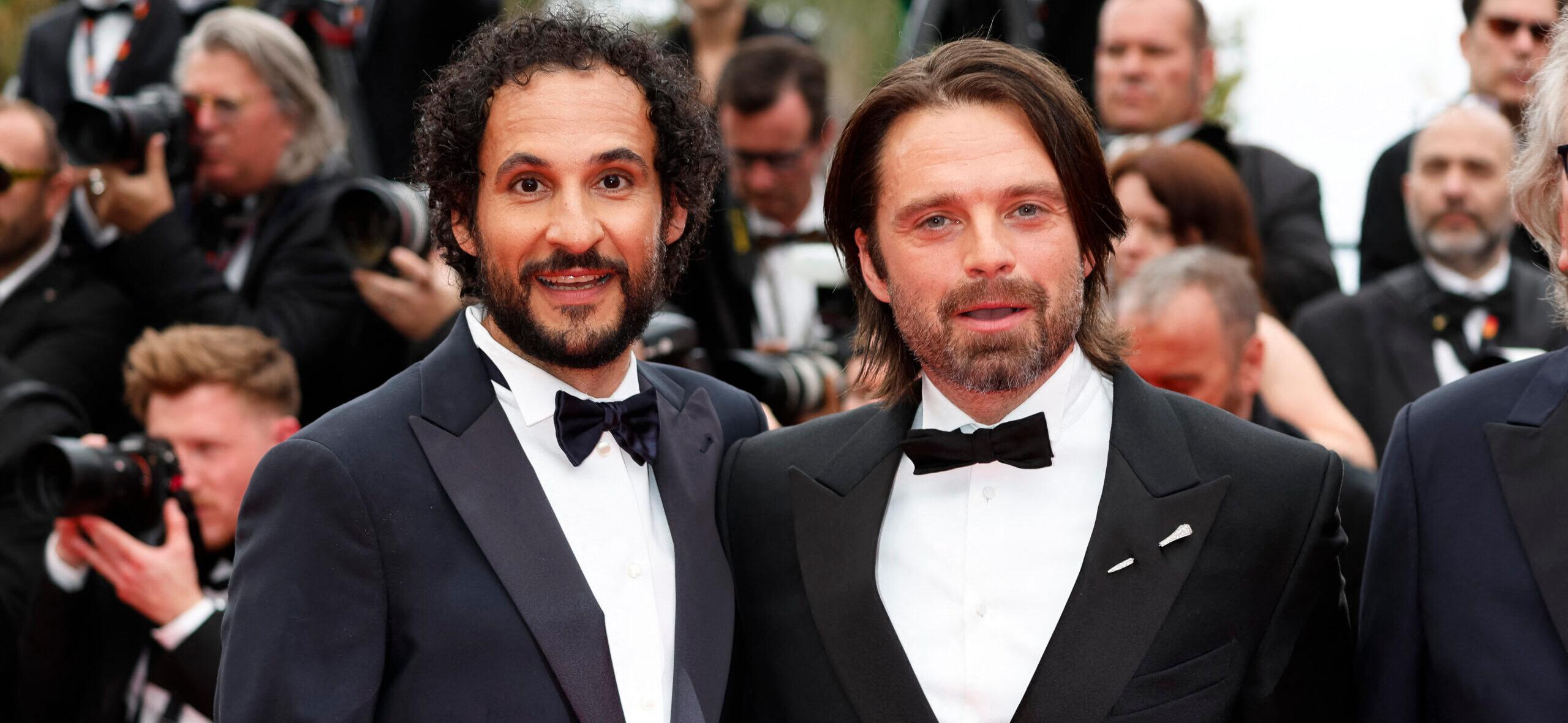 Ali Abbasi and Sebastian Stan at 'The Apprentice' during the 77th Cannes Film Festival at Palais des Festivals in Cannes, France