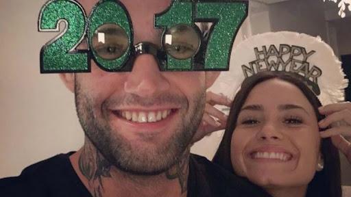 Guilherme Vasconcelo and Demi Lovato on New Years