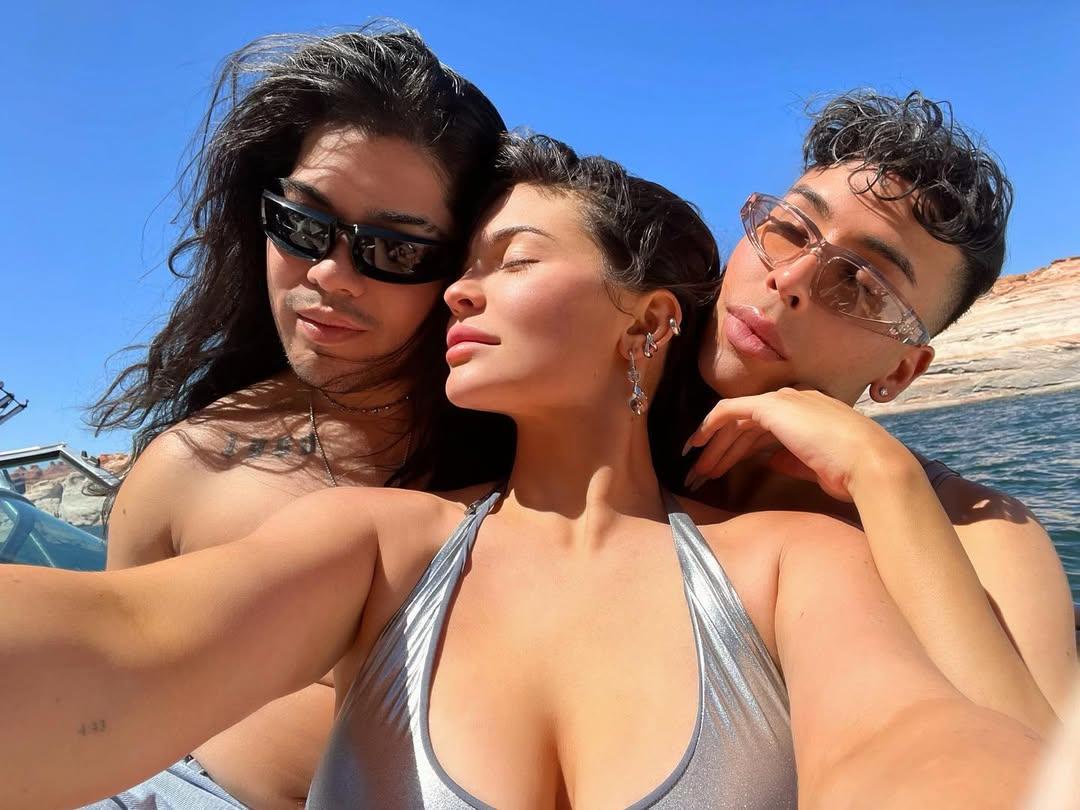 Jesus Guerrero with Kylie Jenner and a friend