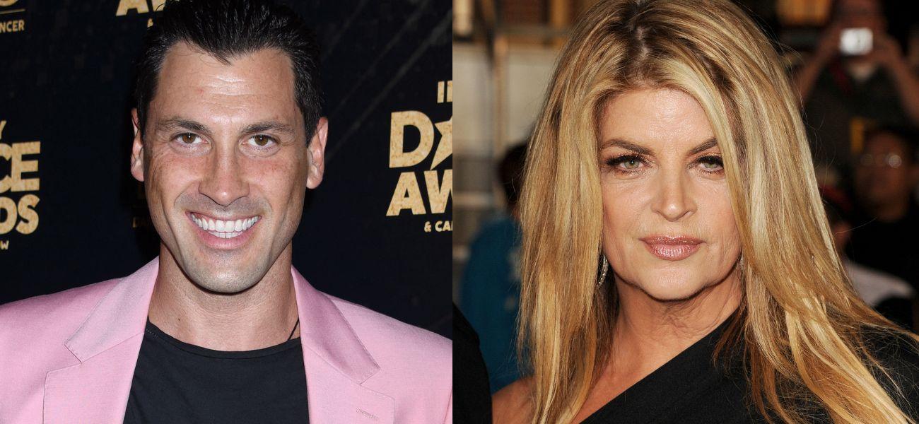 Maks Chmerkovskiy (left) Kirstie Alley (right)