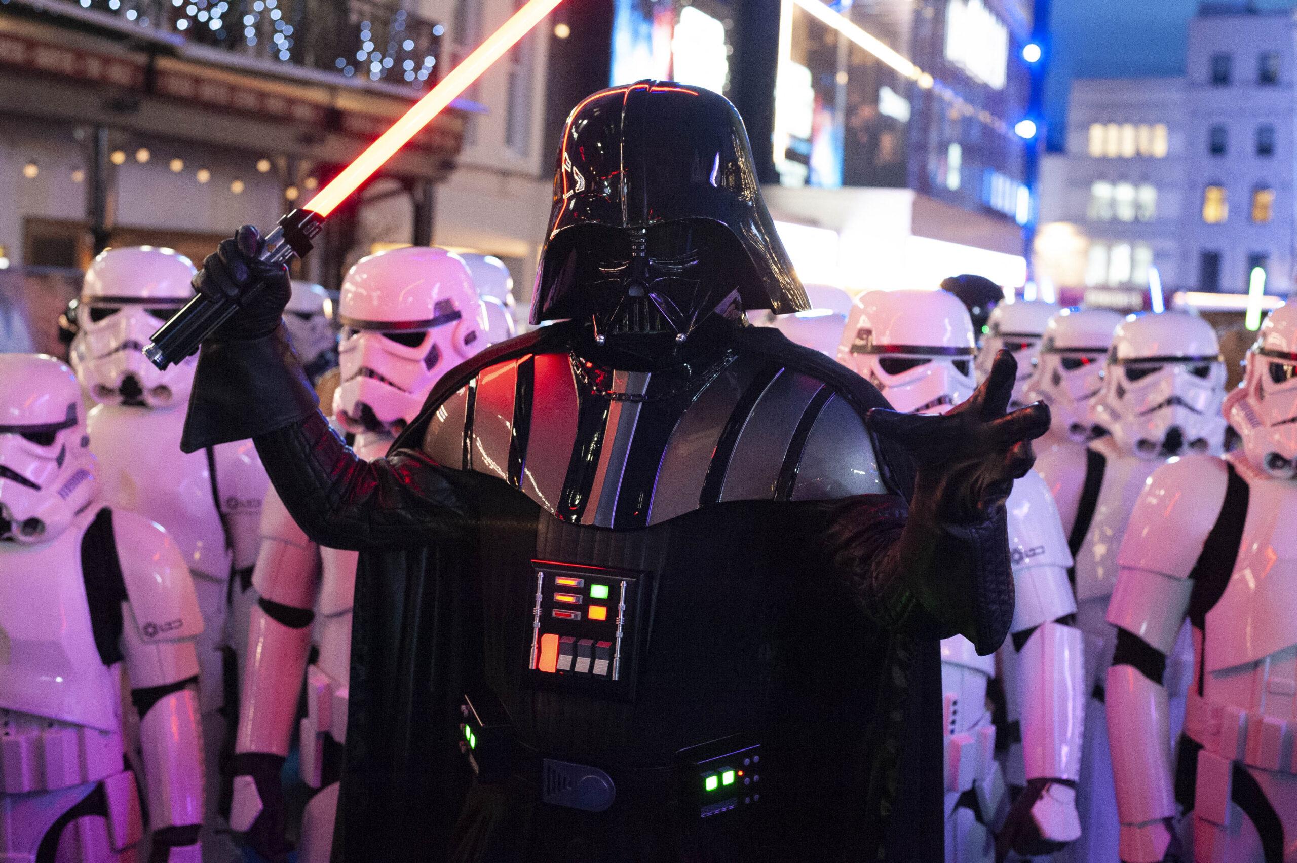 Darth Vader and Storm Troopers march at Star Wars premiere in December 2019Darth Vader and Storm Troopers march at Star Wars premiere in December 2019