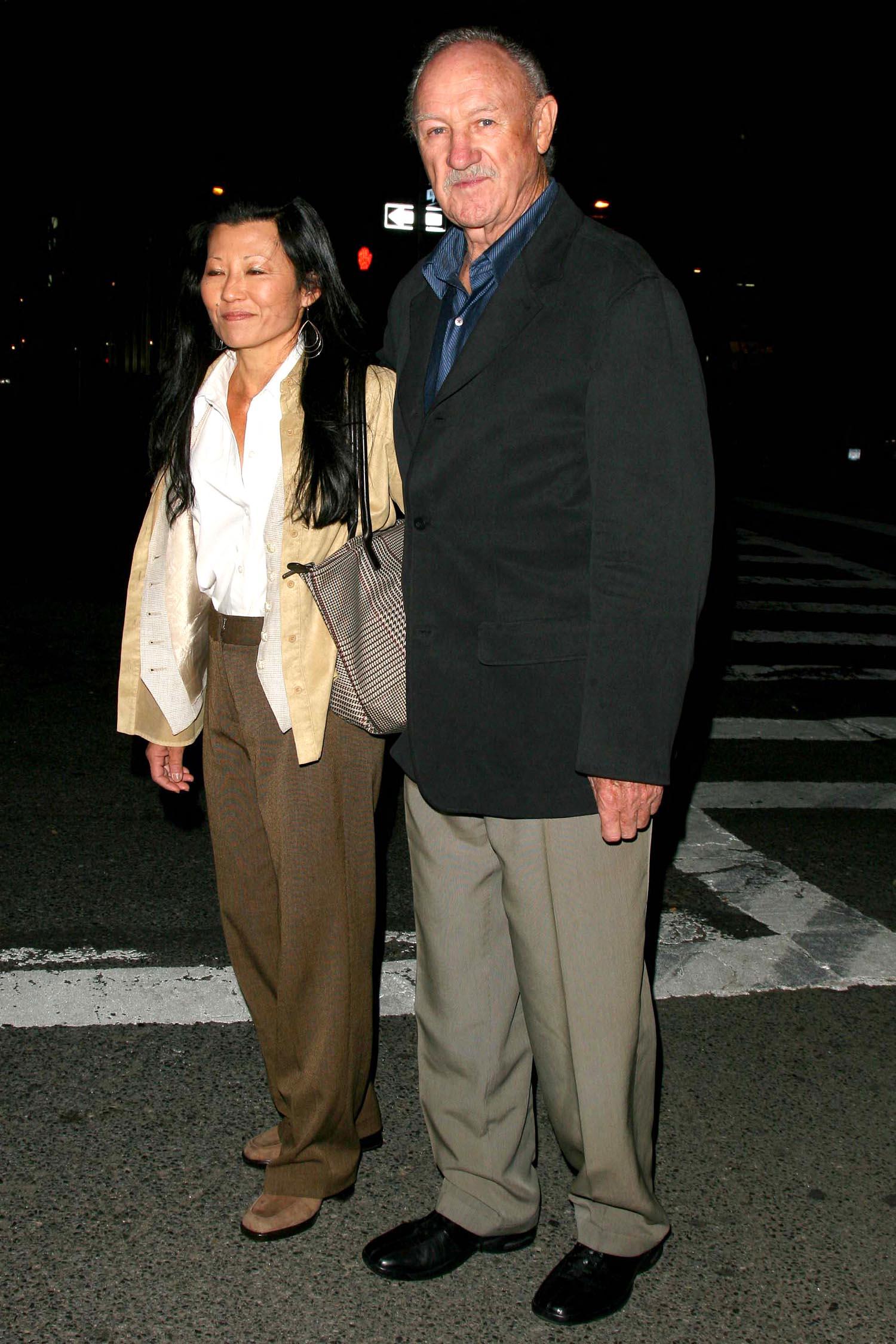 Gene Hackman and his wife, Betsy Arakawa