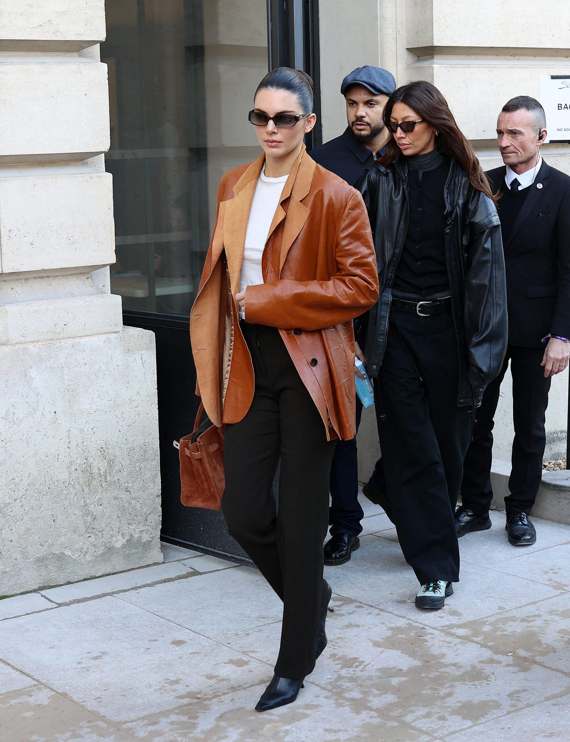 Kendall Jenner outside Schiaparelli